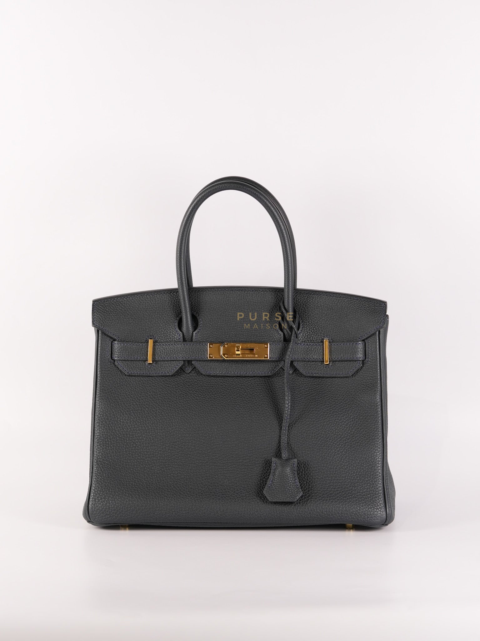 Birkin 30 Vert Rousseau in Togo Leather and Gold Hardware Stamp D (2019) | Purse Maison Luxury Bags Shop