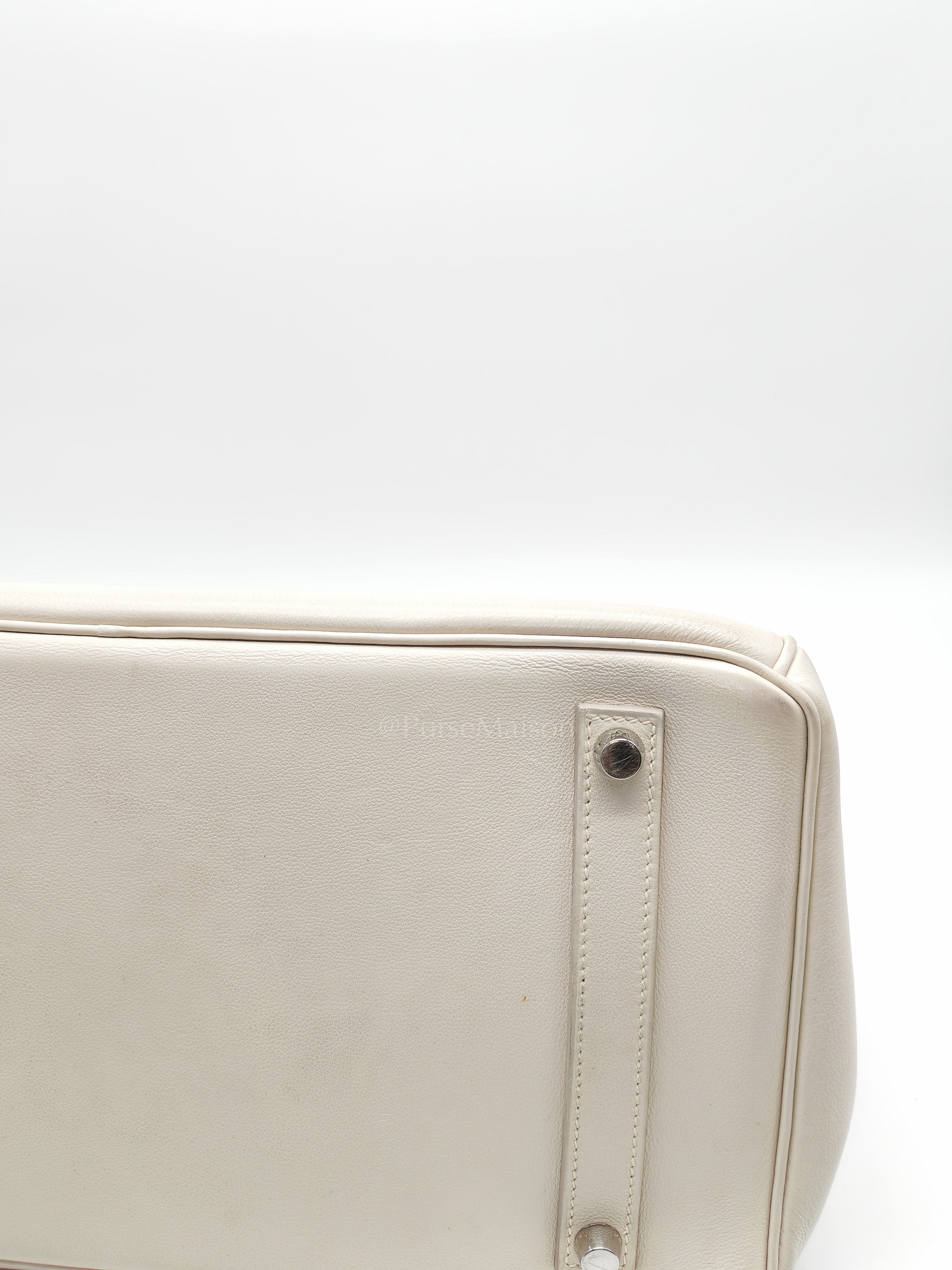 Birkin 35 in Nata Evercolor Leather and Palladium Hardware Stamp Square 0 (2011) | Purse Maison Luxury Bags Shop