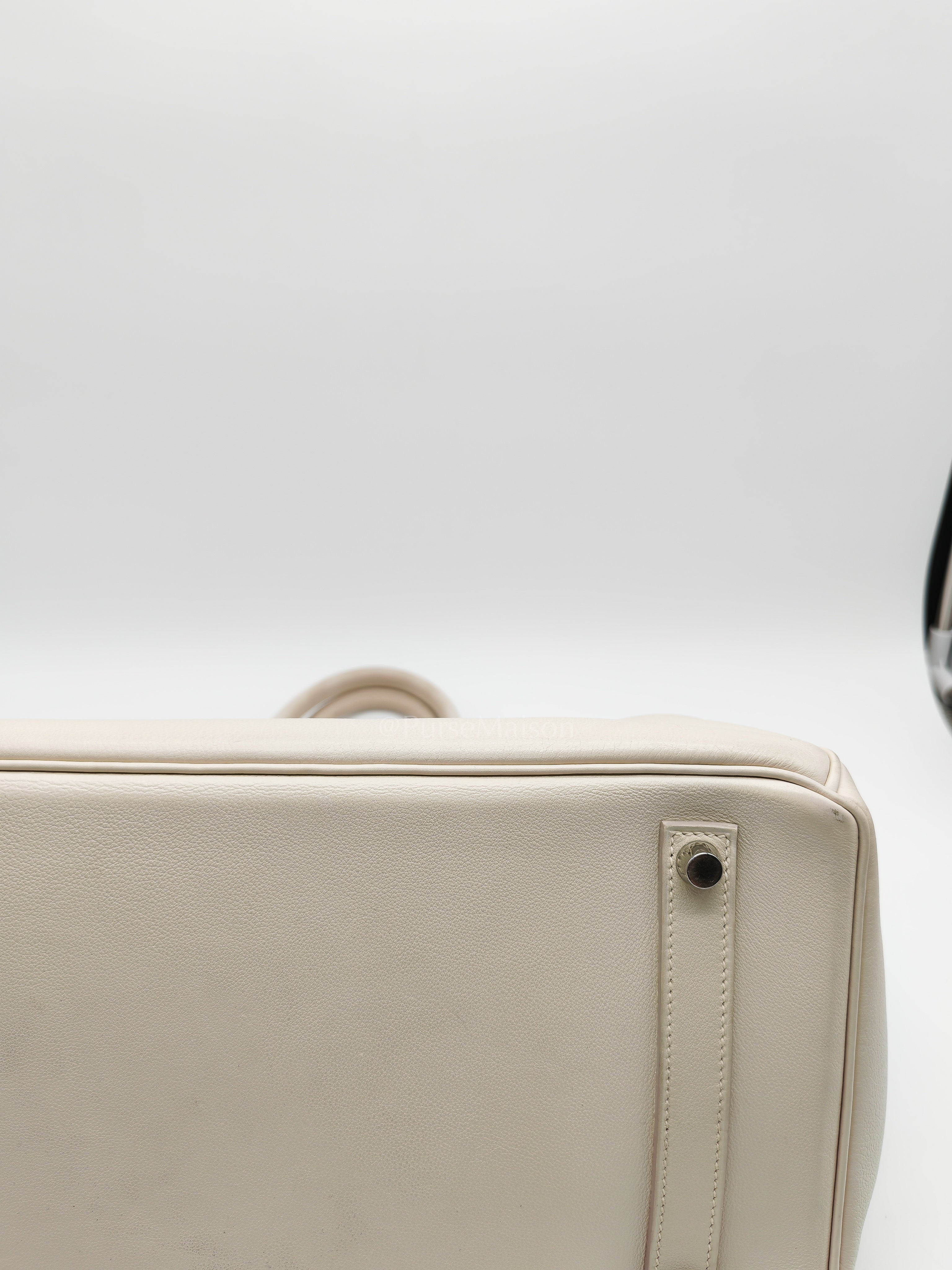 Birkin 35 in Nata Evercolor Leather and Palladium Hardware Stamp Square 0 (2011) | Purse Maison Luxury Bags Shop