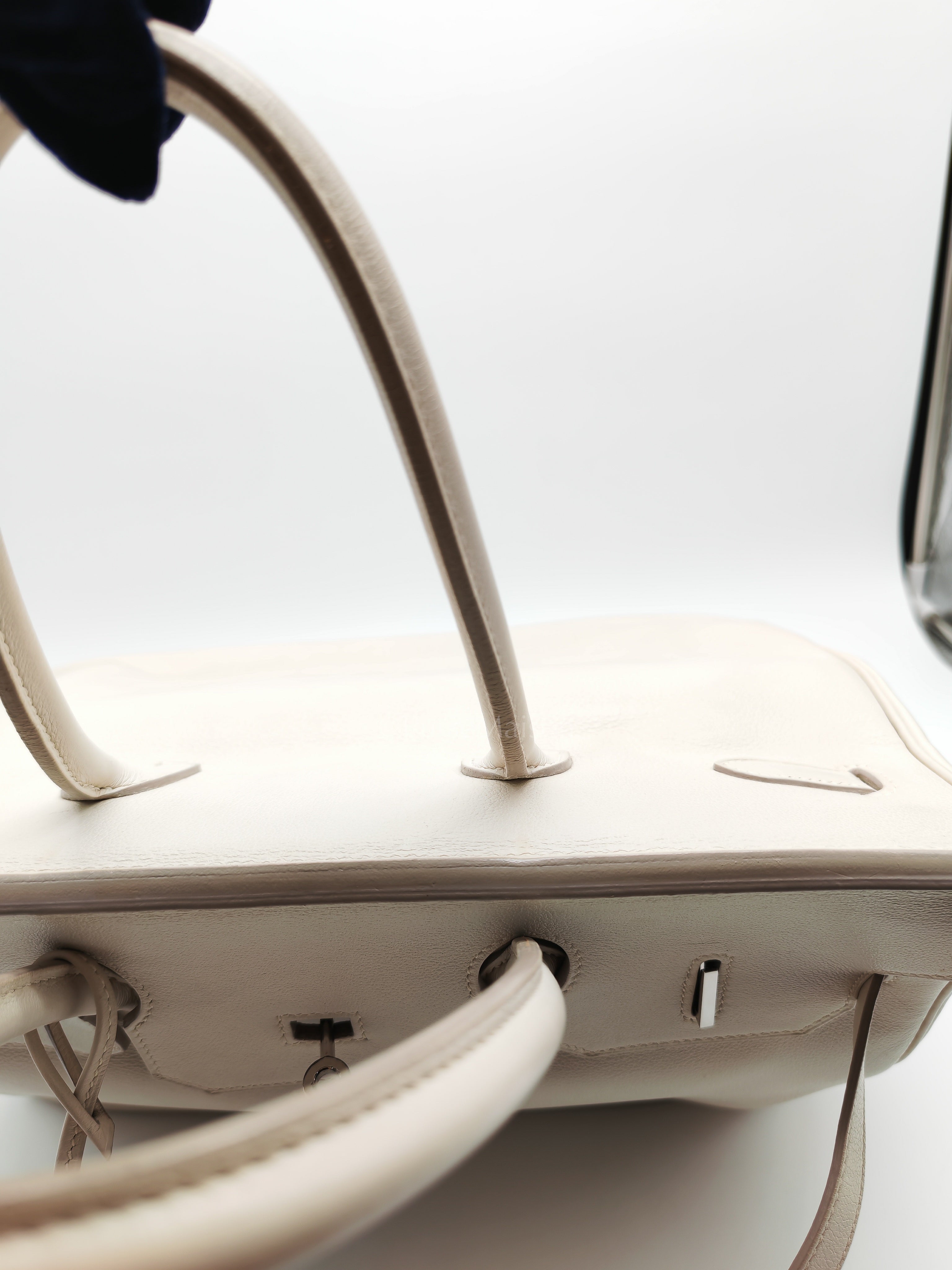 Birkin 35 in Nata Evercolor Leather and Palladium Hardware Stamp Square 0 (2011) | Purse Maison Luxury Bags Shop