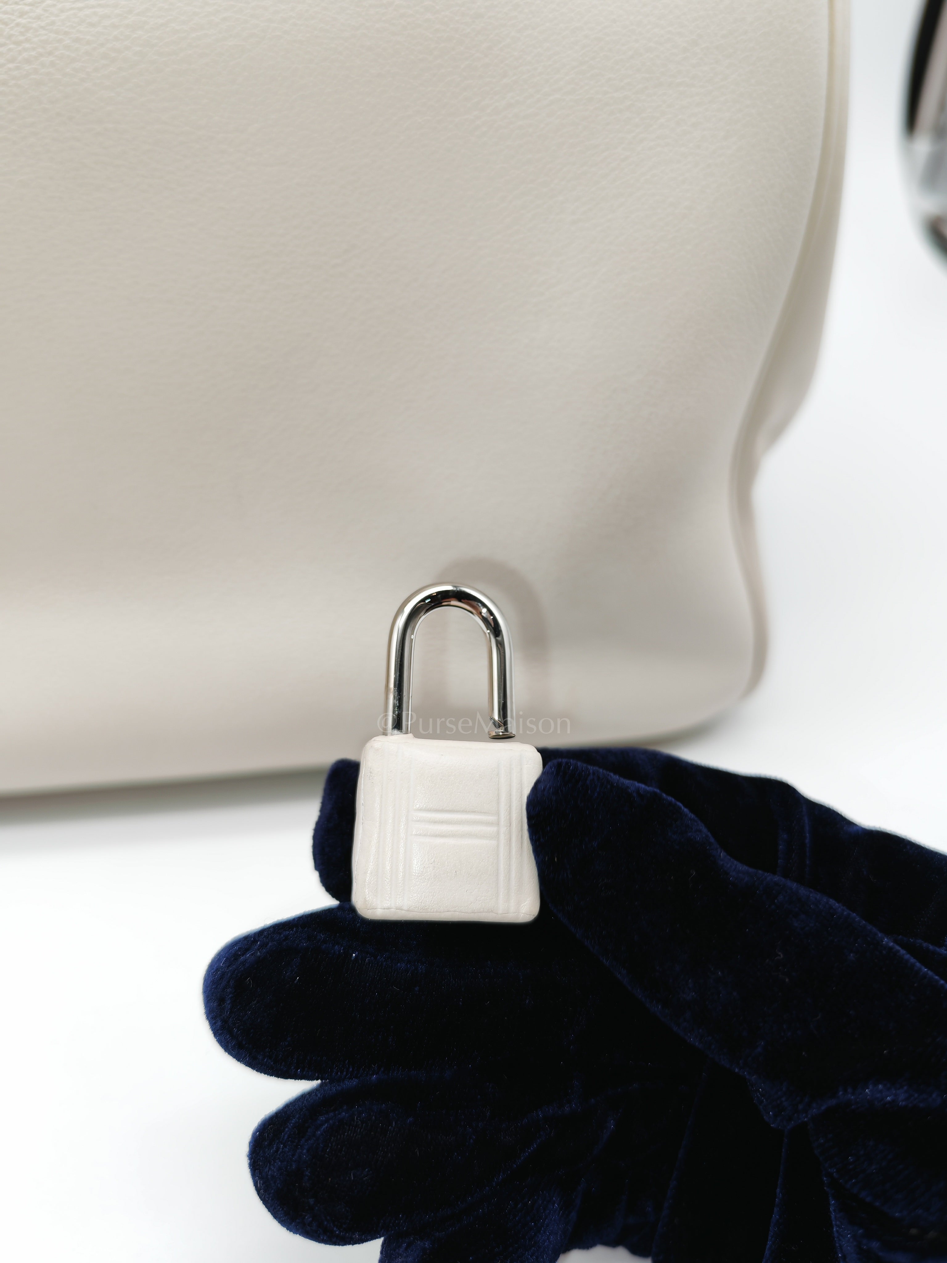 Birkin 35 in Nata Evercolor Leather and Palladium Hardware Stamp Square 0 (2011) | Purse Maison Luxury Bags Shop