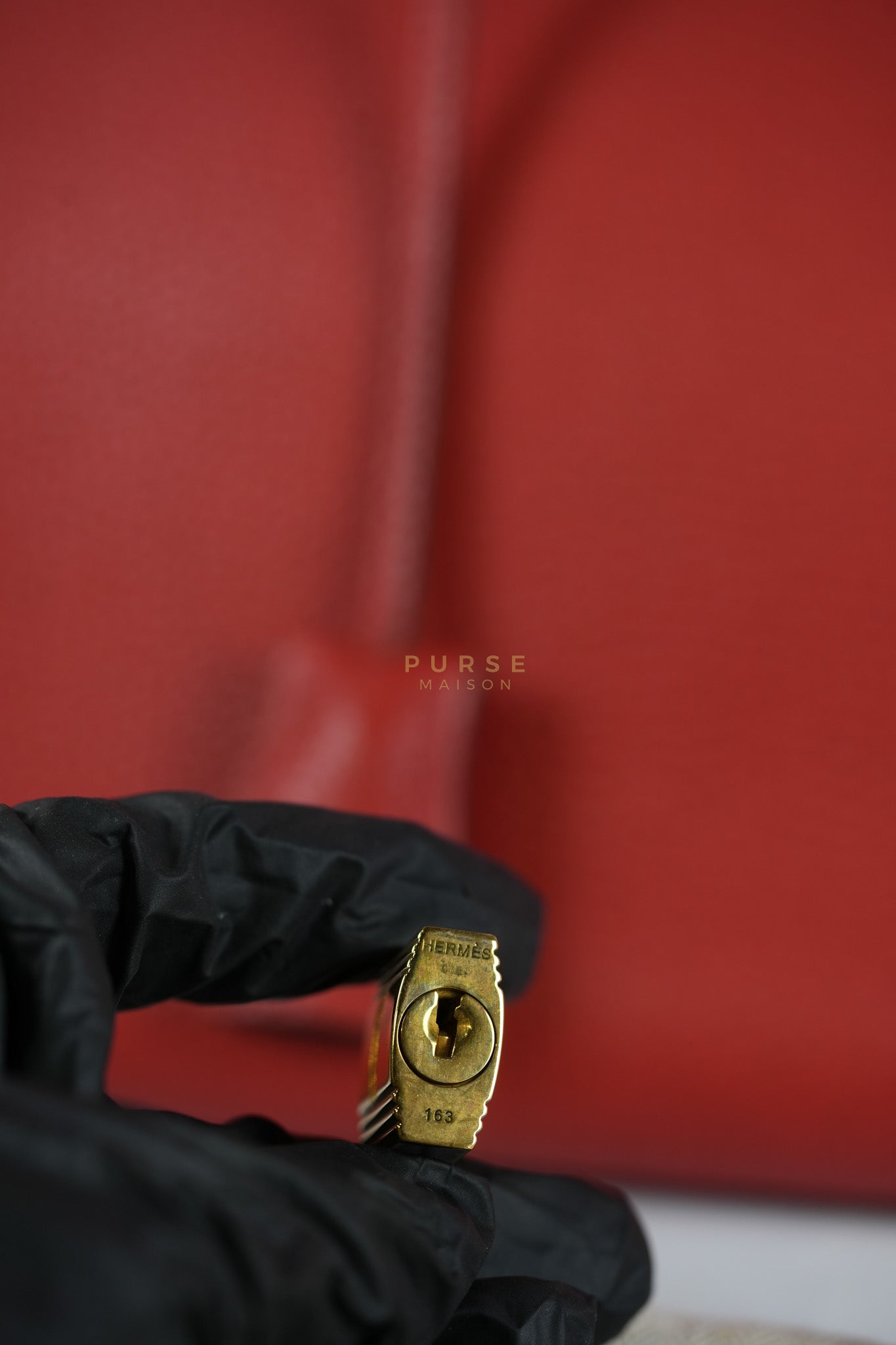 Birkin 35 Retourne Red in Togo Leather Dark Red Chevre interior and Gold Hardware Stamp P Square (2012) | Purse Maison Luxury Bags Shop