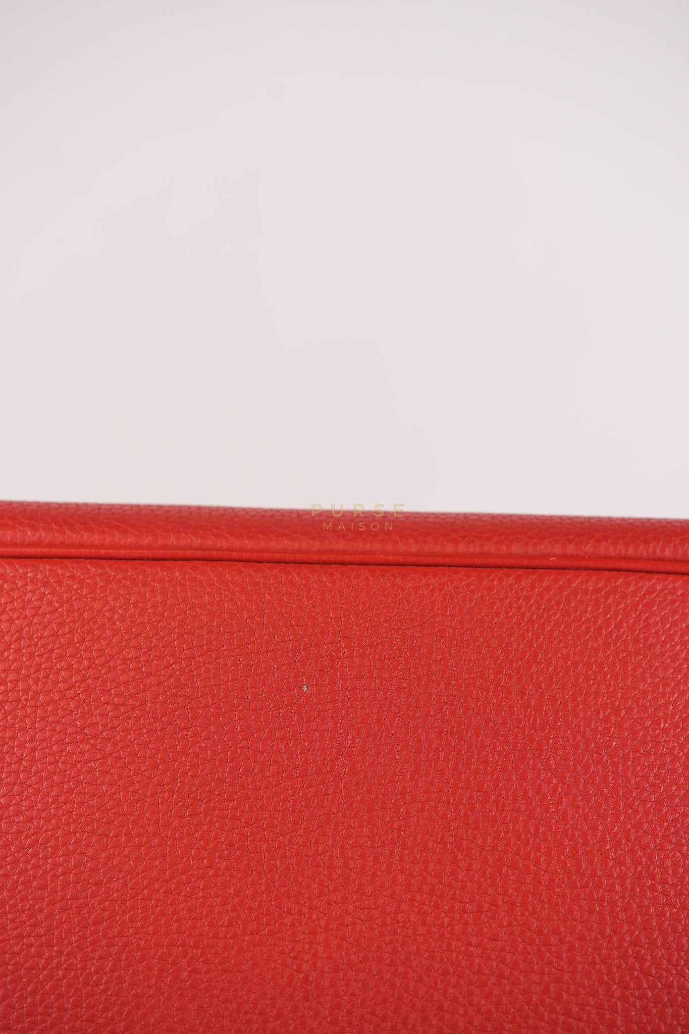 Birkin 35 Retourne Red in Togo Leather Dark Red Chevre interior and Gold Hardware Stamp P Square (2012) | Purse Maison Luxury Bags Shop