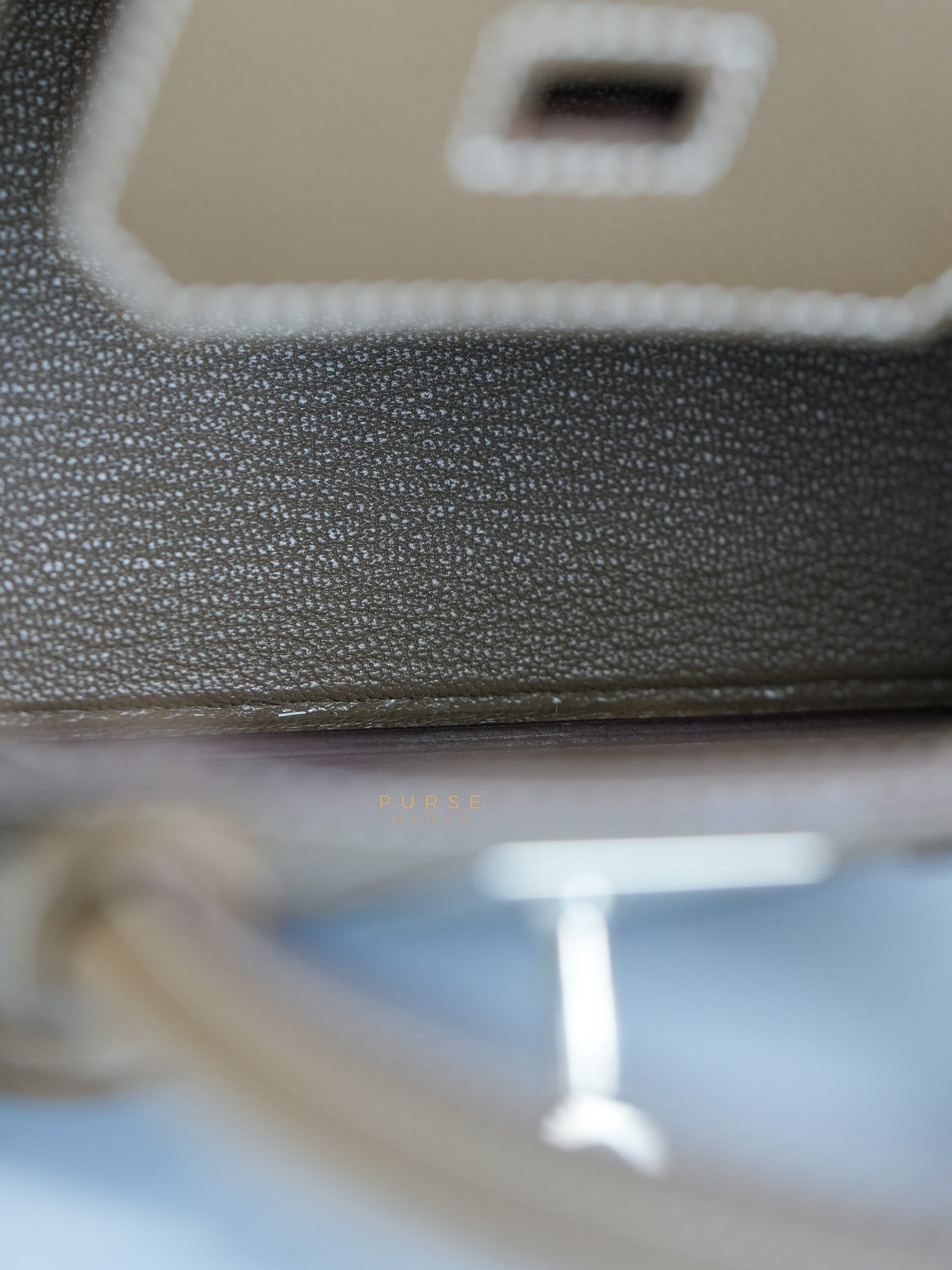 Birkin The Shoulder Retourne in Etoupe Evercolor Leather With Palladium Hardware Stamp W (2024) | Purse Maison Luxury Bags Shop