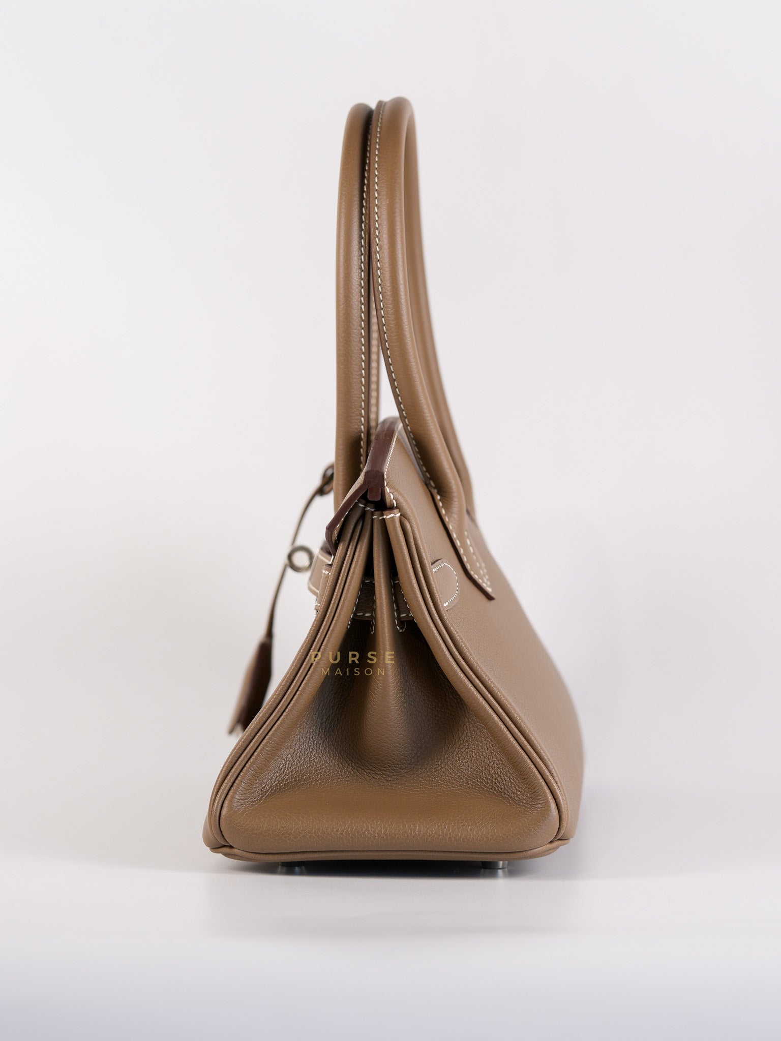 Birkin The Shoulder Retourne in Etoupe Evercolor Leather With Palladium Hardware Stamp W (2024) | Purse Maison Luxury Bags Shop