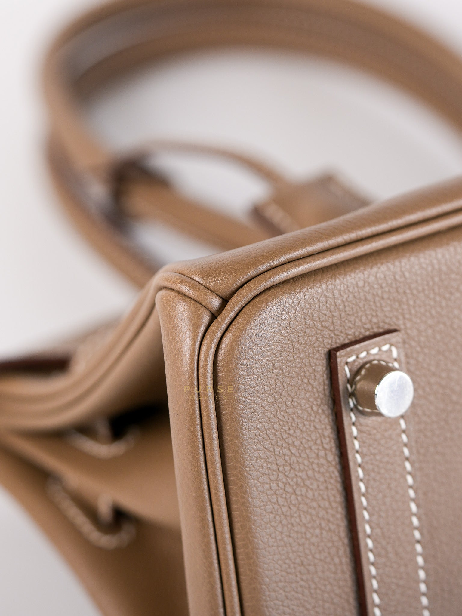 Birkin The Shoulder Retourne in Etoupe Evercolor Leather With Palladium Hardware Stamp W (2024) | Purse Maison Luxury Bags Shop