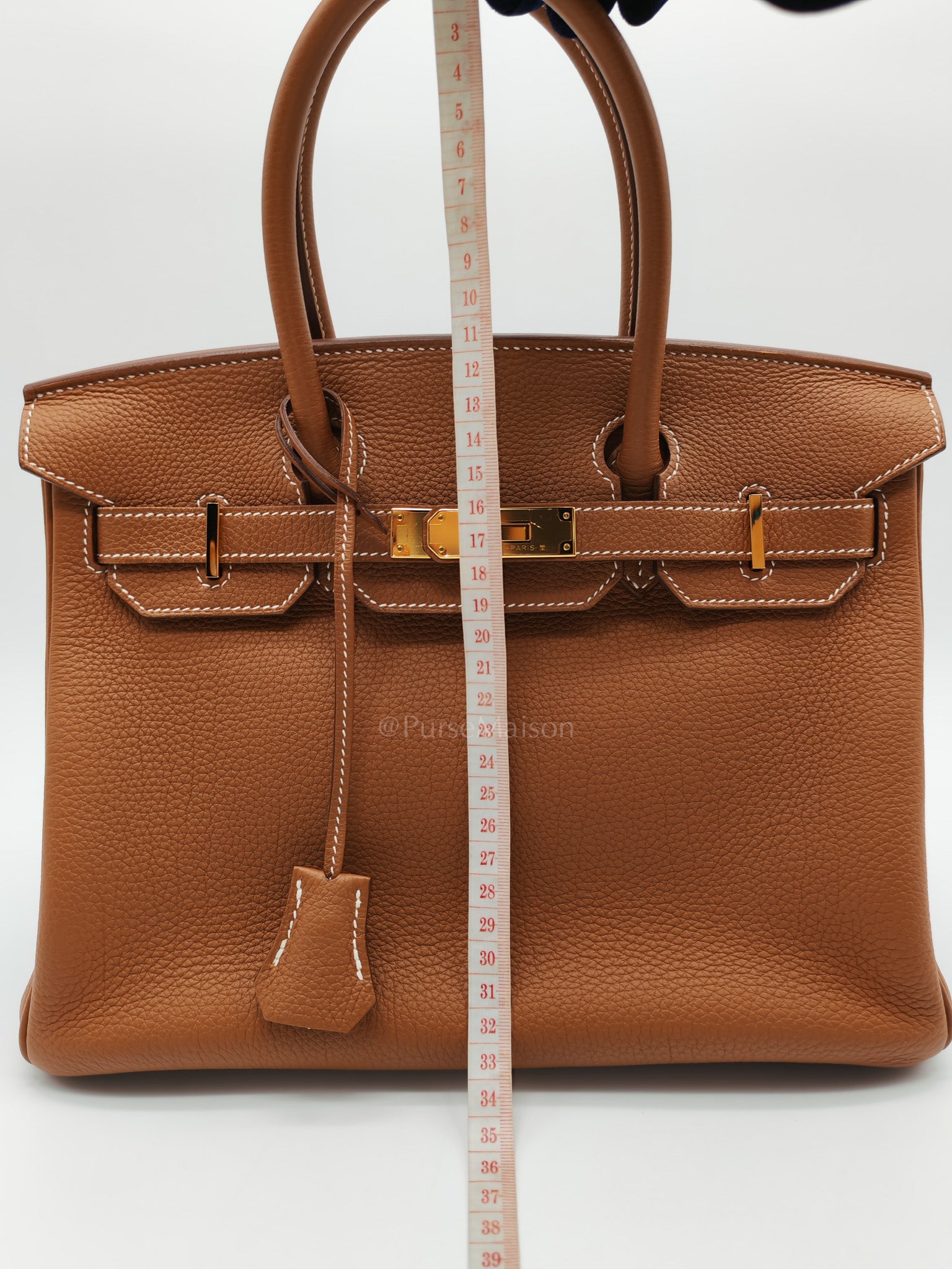 Birkin 30 Retourne in Gold Togo Leather & Gold Hardware Stamp A