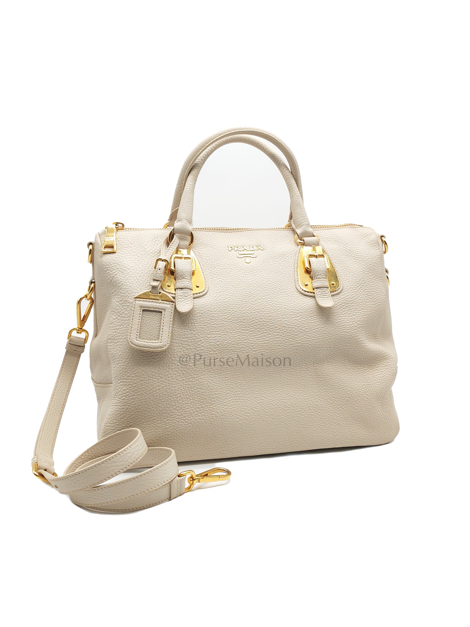 BL0817 Vitello Daino Off-White in Soft Pebbled Calfskin Leather | Purse Maison Luxury Bags Shop
