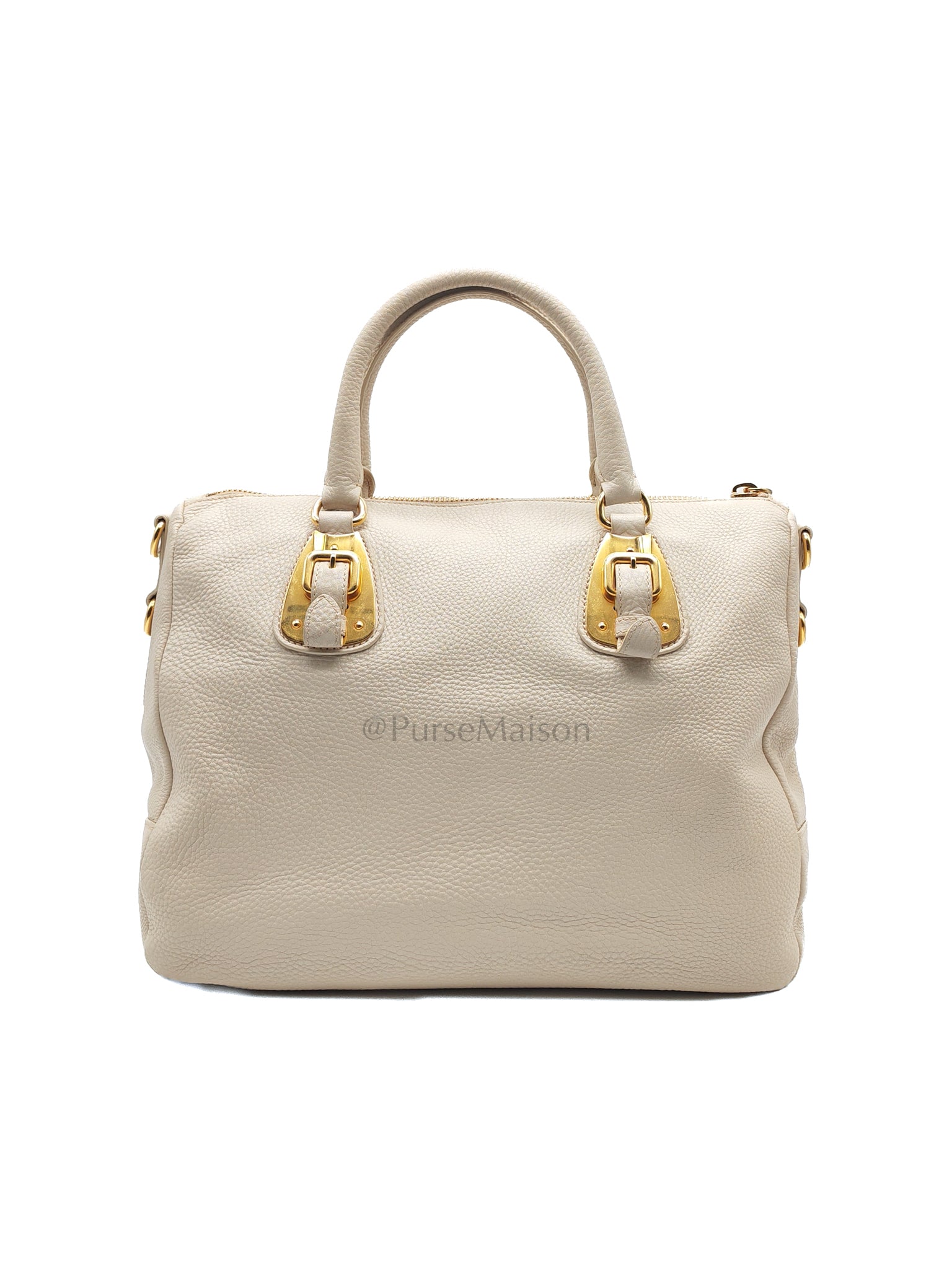 BL0817 Vitello Daino Off-White in Soft Pebbled Calfskin Leather | Purse Maison Luxury Bags Shop