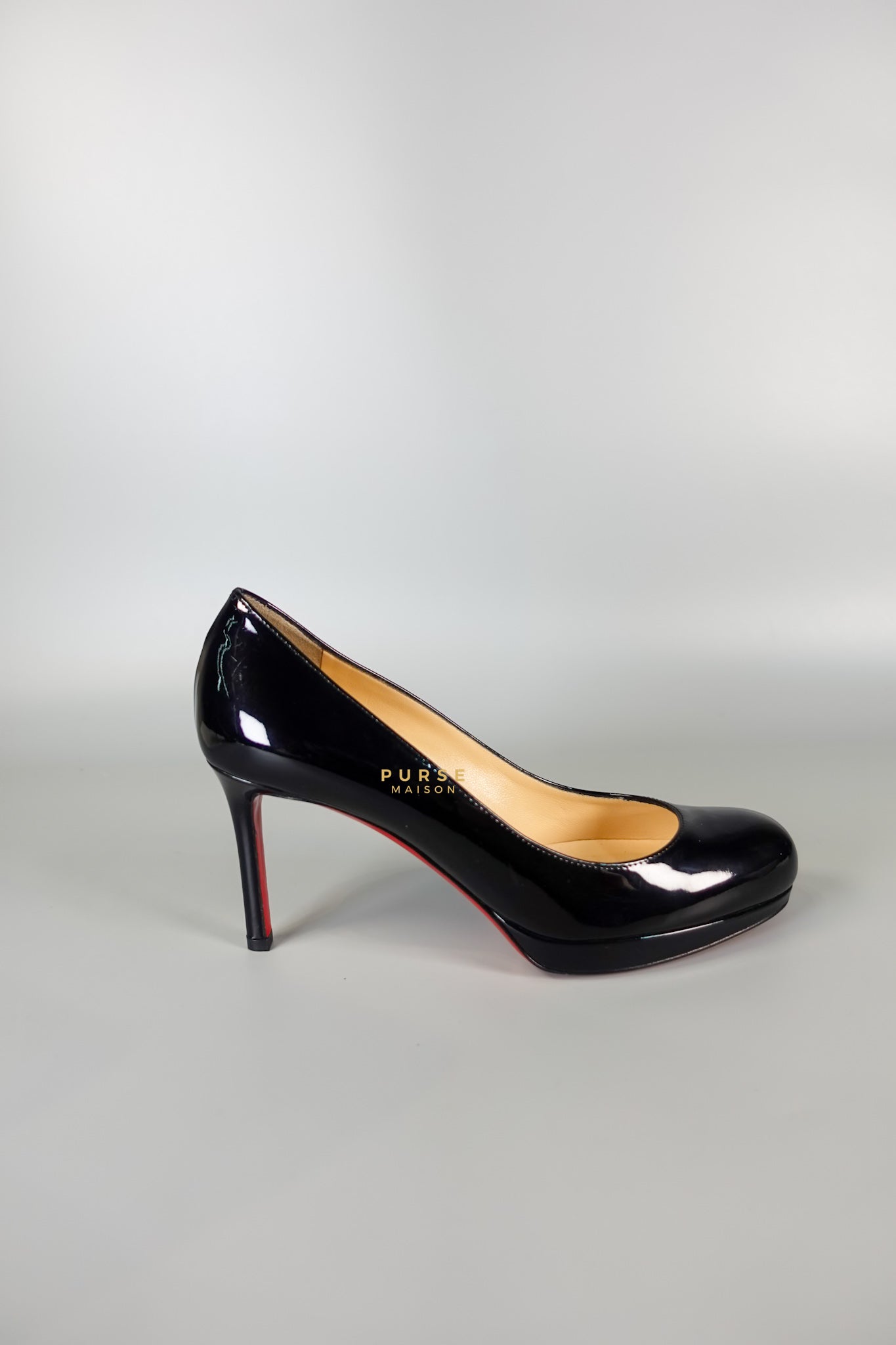 Black Patent Leather Platform Pumps Heels (Size 36EU 23cm) | Purse Maison Luxury Bags Shop