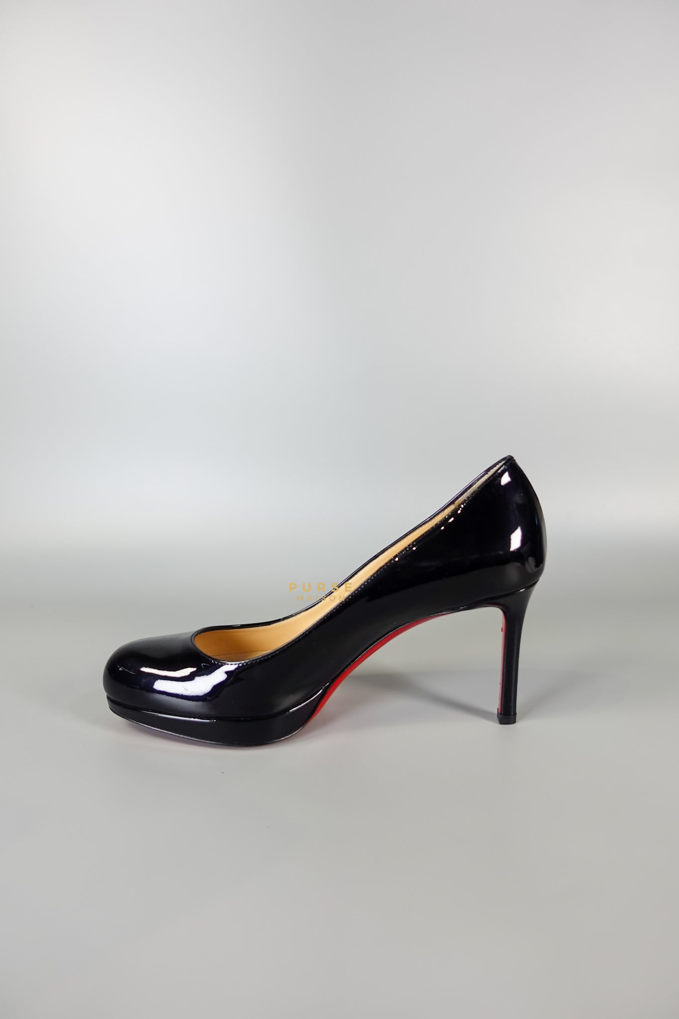Black Patent Leather Platform Pumps Heels (Size 36EU 23cm) | Purse Maison Luxury Bags Shop