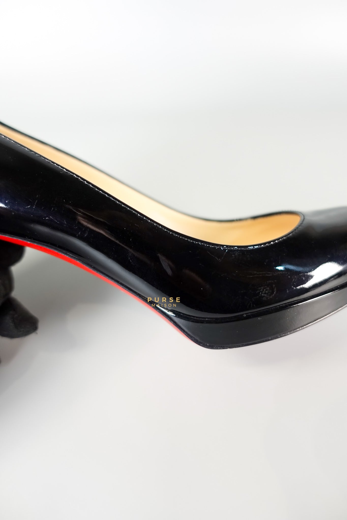 Black Patent Leather Platform Pumps Heels (Size 36EU 23cm) | Purse Maison Luxury Bags Shop