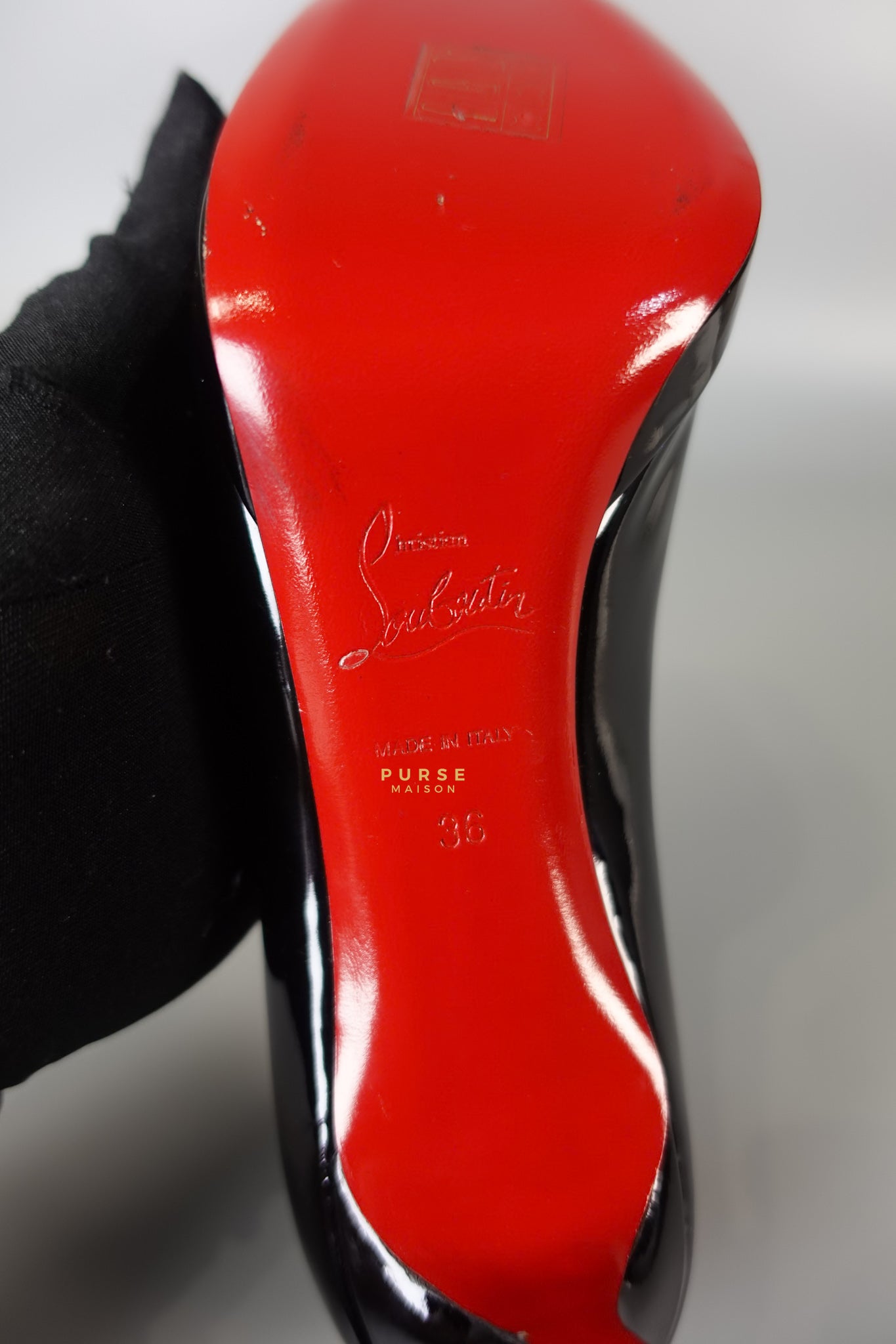 Black Patent Leather Platform Pumps Heels (Size 36EU 23cm) | Purse Maison Luxury Bags Shop