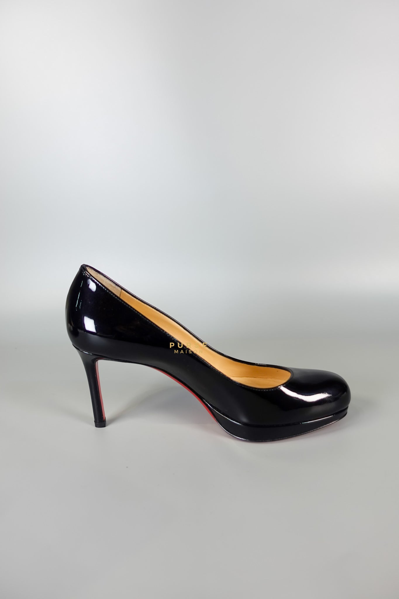 Black Patent Leather Platform Pumps Heels (Size 36EU 23cm) | Purse Maison Luxury Bags Shop