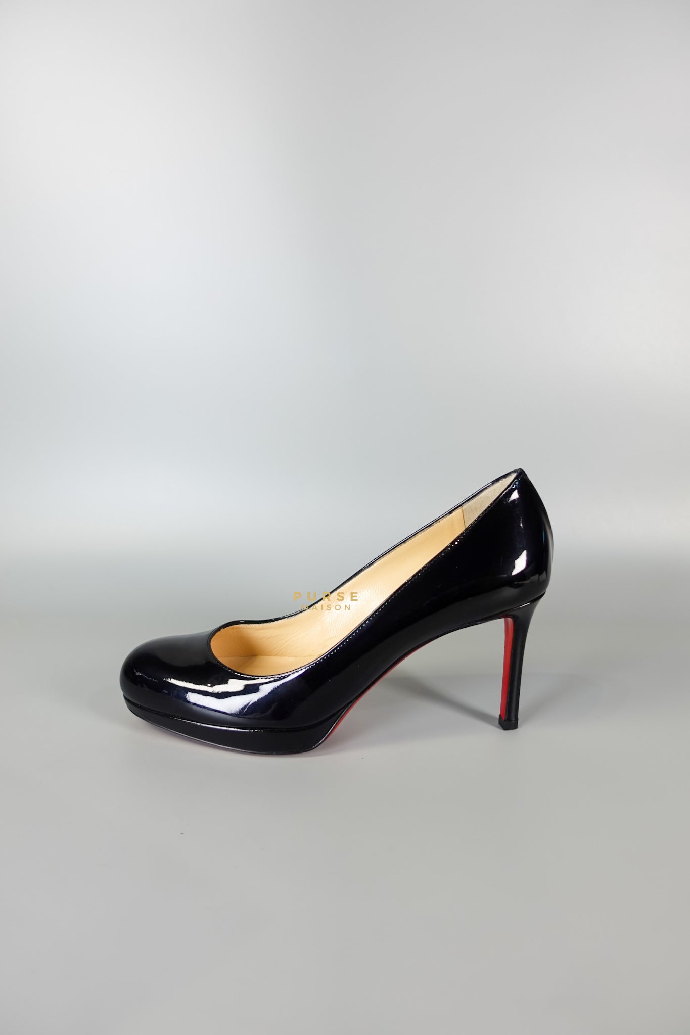 Black Patent Leather Platform Pumps Heels (Size 36EU 23cm) | Purse Maison Luxury Bags Shop