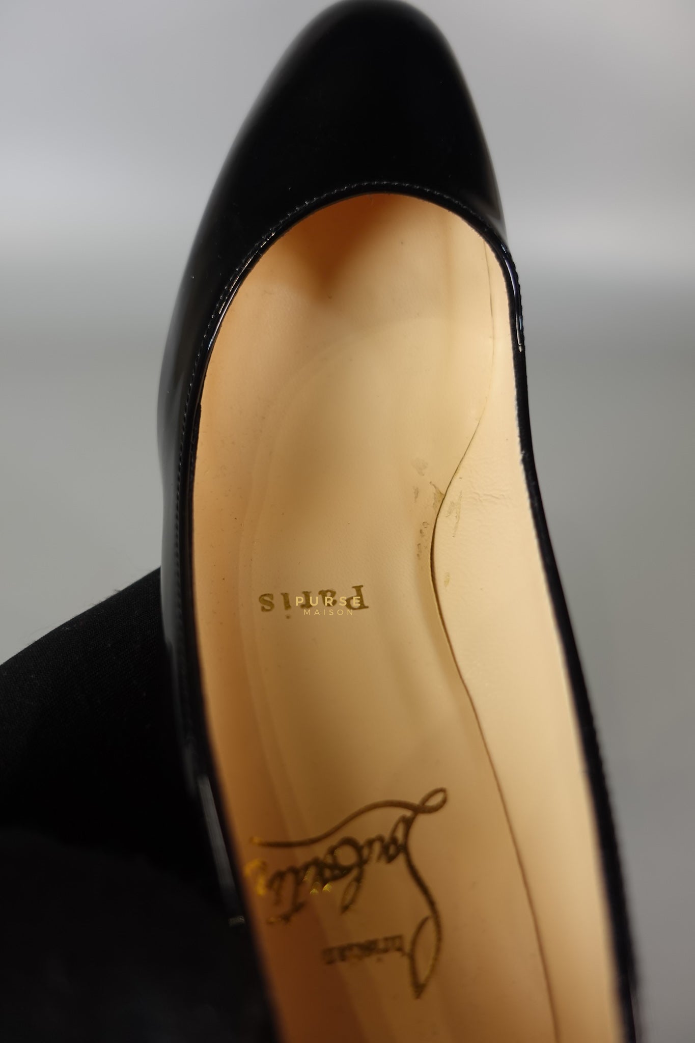 Black Patent Leather Platform Pumps Heels (Size 36EU 23cm) | Purse Maison Luxury Bags Shop