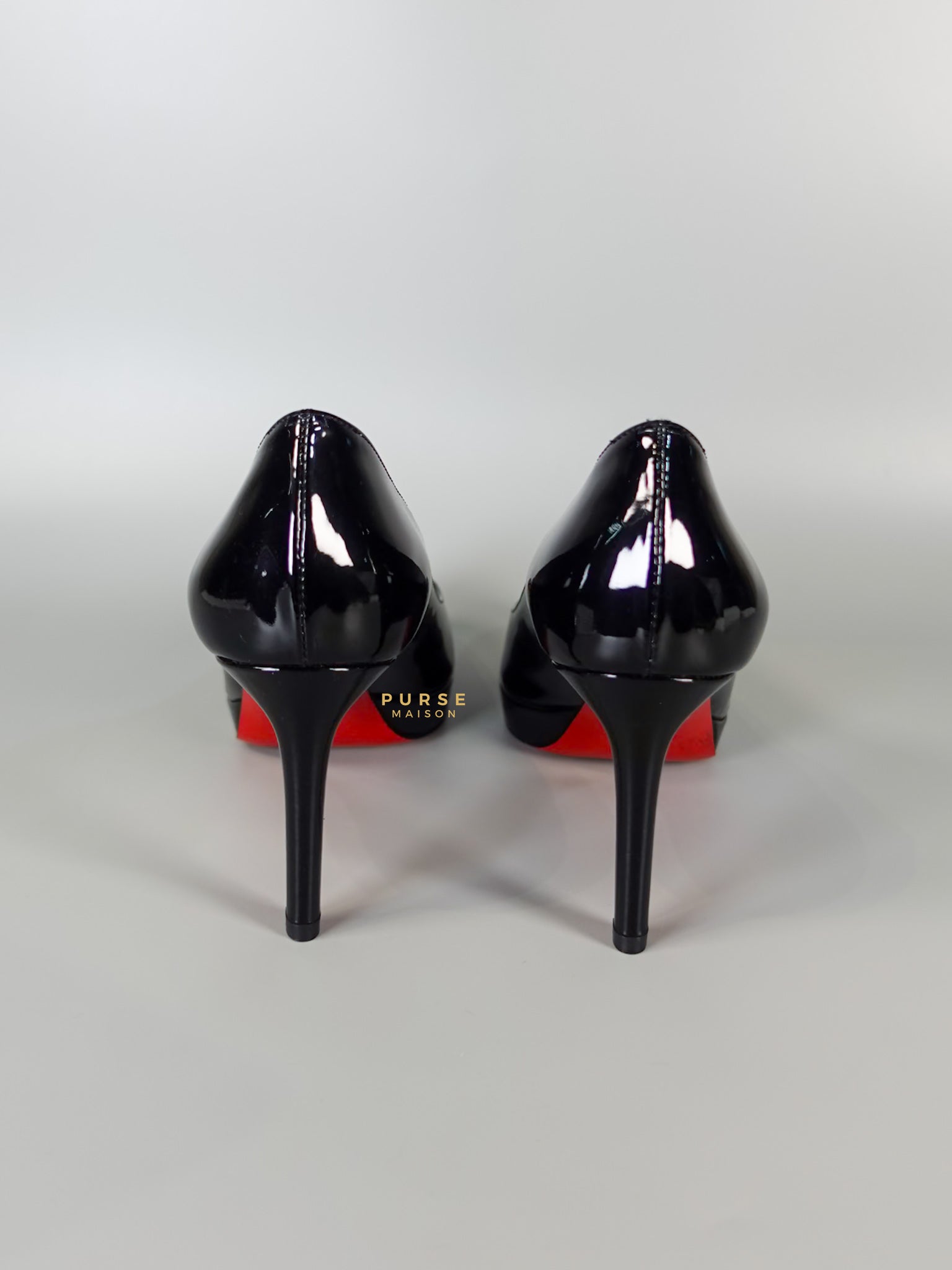 Black Patent Leather Platform Pumps Heels (Size 36EU 23cm) | Purse Maison Luxury Bags Shop