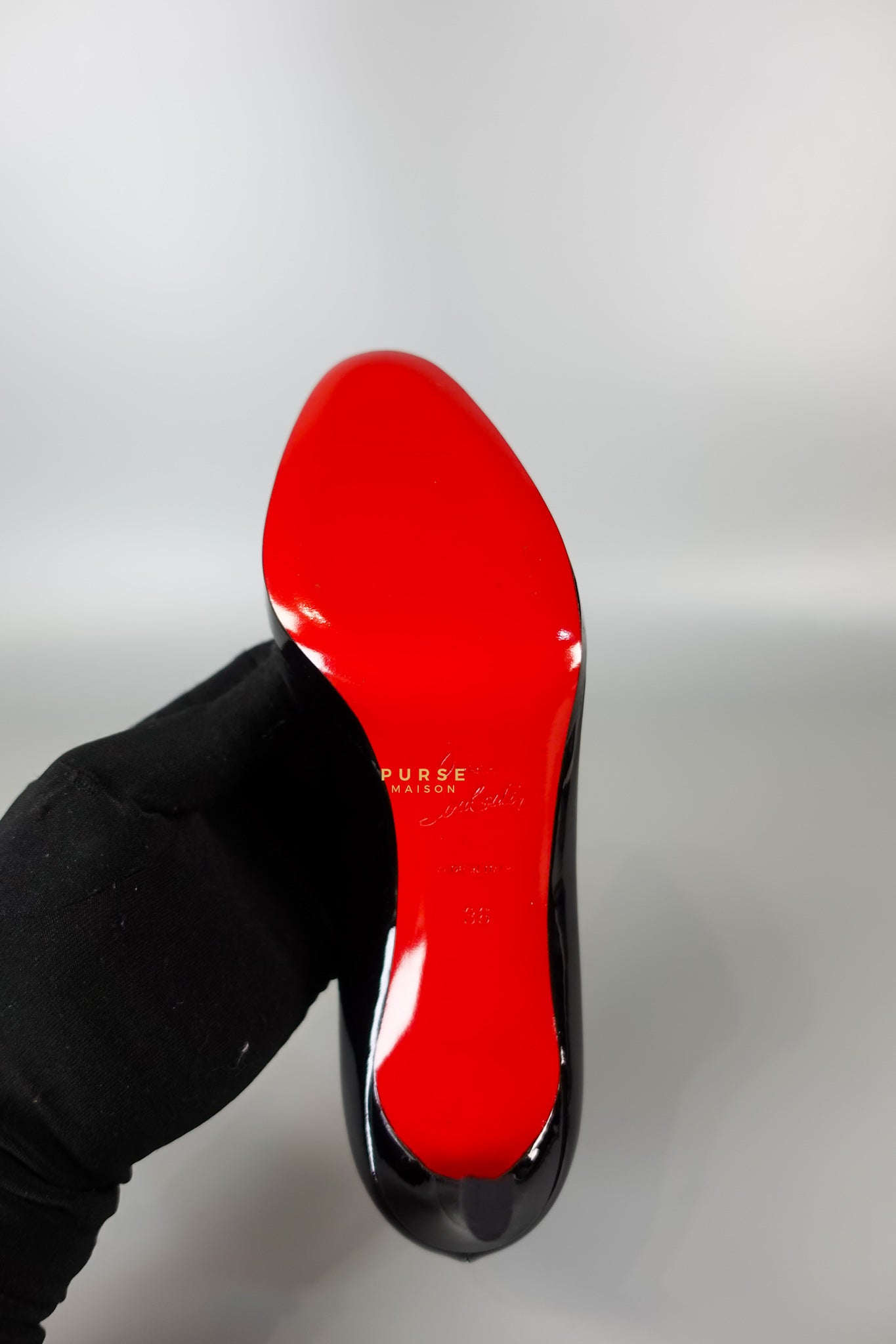 Black Patent Leather Platform Pumps Heels (Size 36EU 23cm) | Purse Maison Luxury Bags Shop