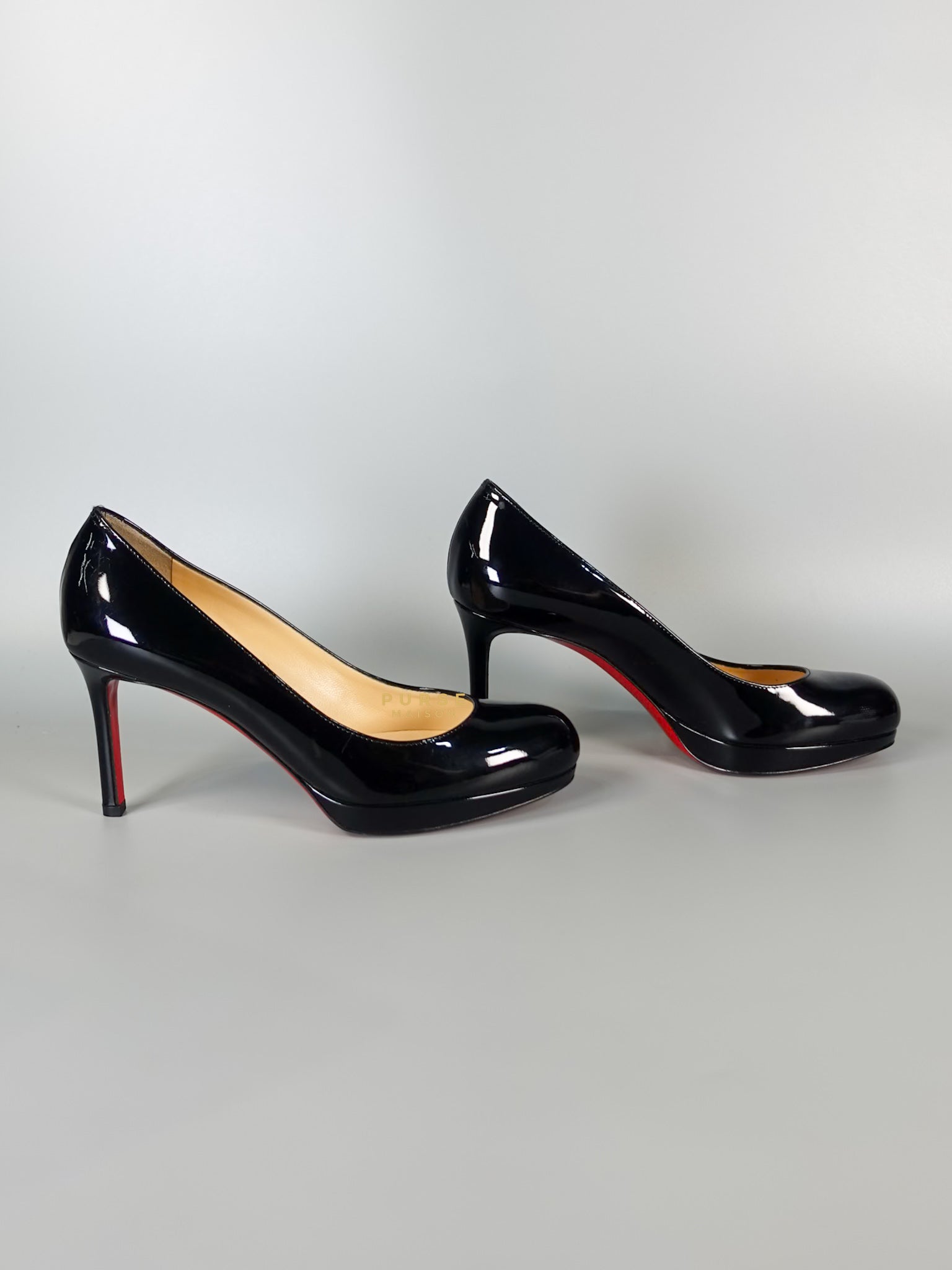 Black Patent Leather Platform Pumps Heels (Size 36EU 23cm) | Purse Maison Luxury Bags Shop