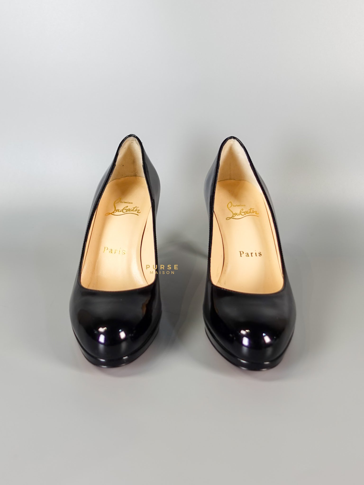 Black Patent Leather Platform Pumps Heels (Size 36EU 23cm) | Purse Maison Luxury Bags Shop