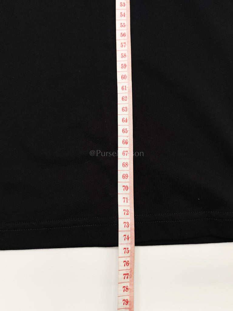 Black Silver Logo T-Shirt (Regular Fit) Size Large | Purse Maison Luxury Bags Shop