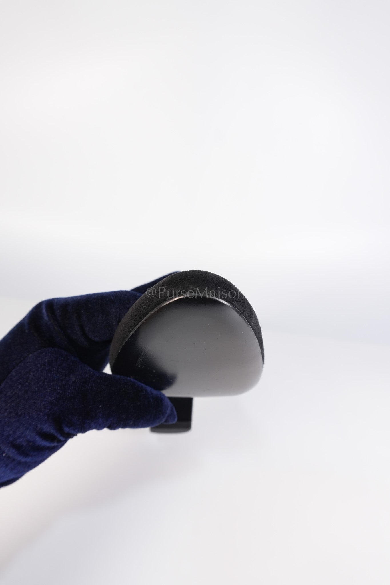 Black Suede Pumps Size 37 EU(23.5cm) | Purse Maison Luxury Bags Shop