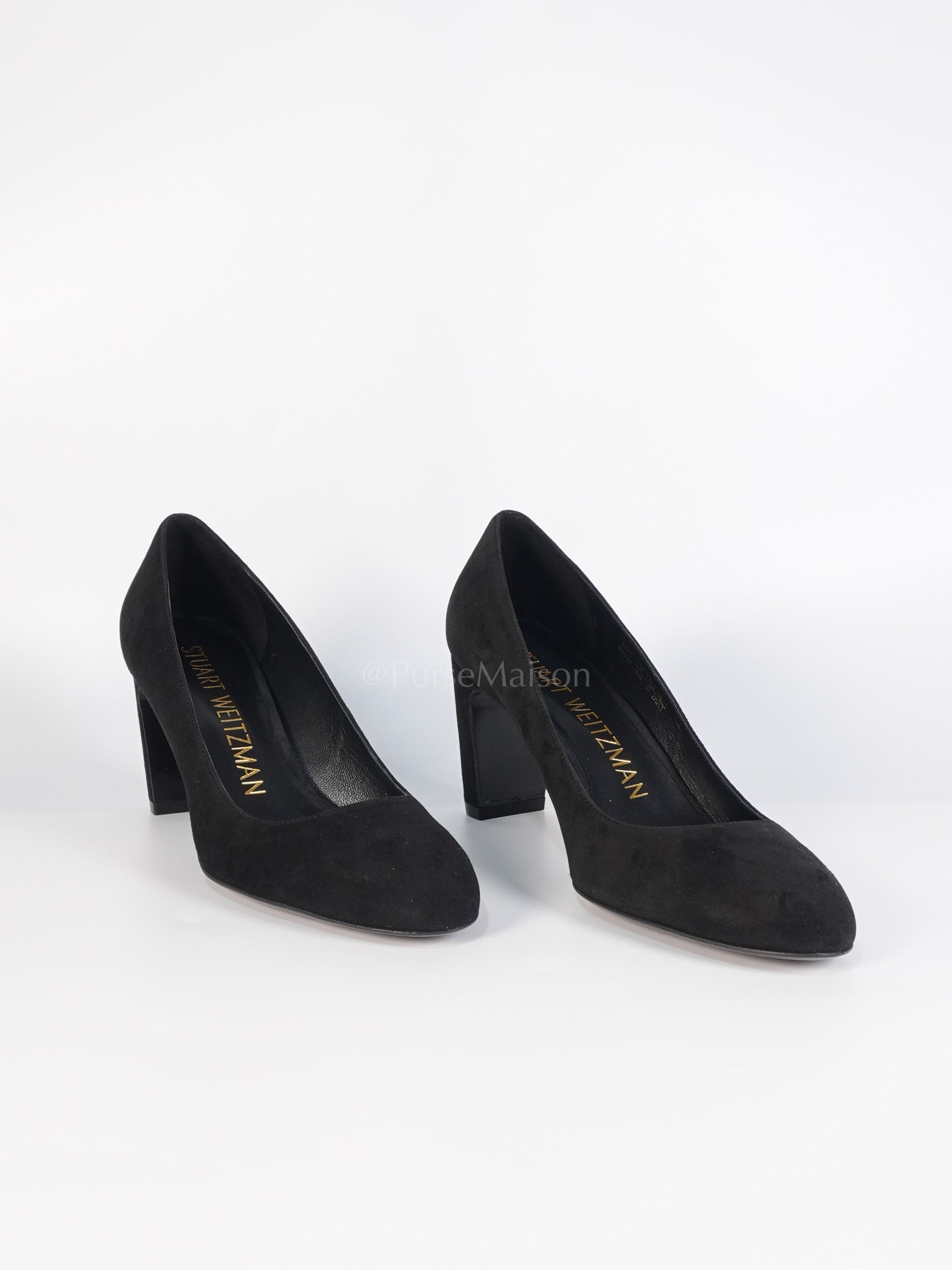 Black Suede Pumps Size 37 EU(23.5cm) | Purse Maison Luxury Bags Shop