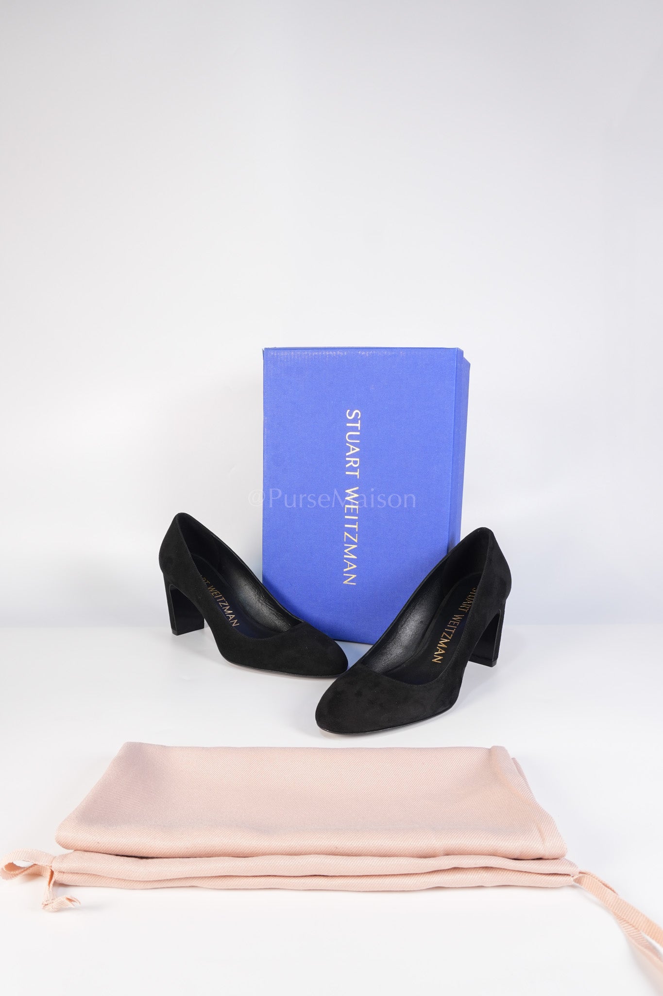 Black Suede Pumps Size 37 EU(23.5cm) | Purse Maison Luxury Bags Shop
