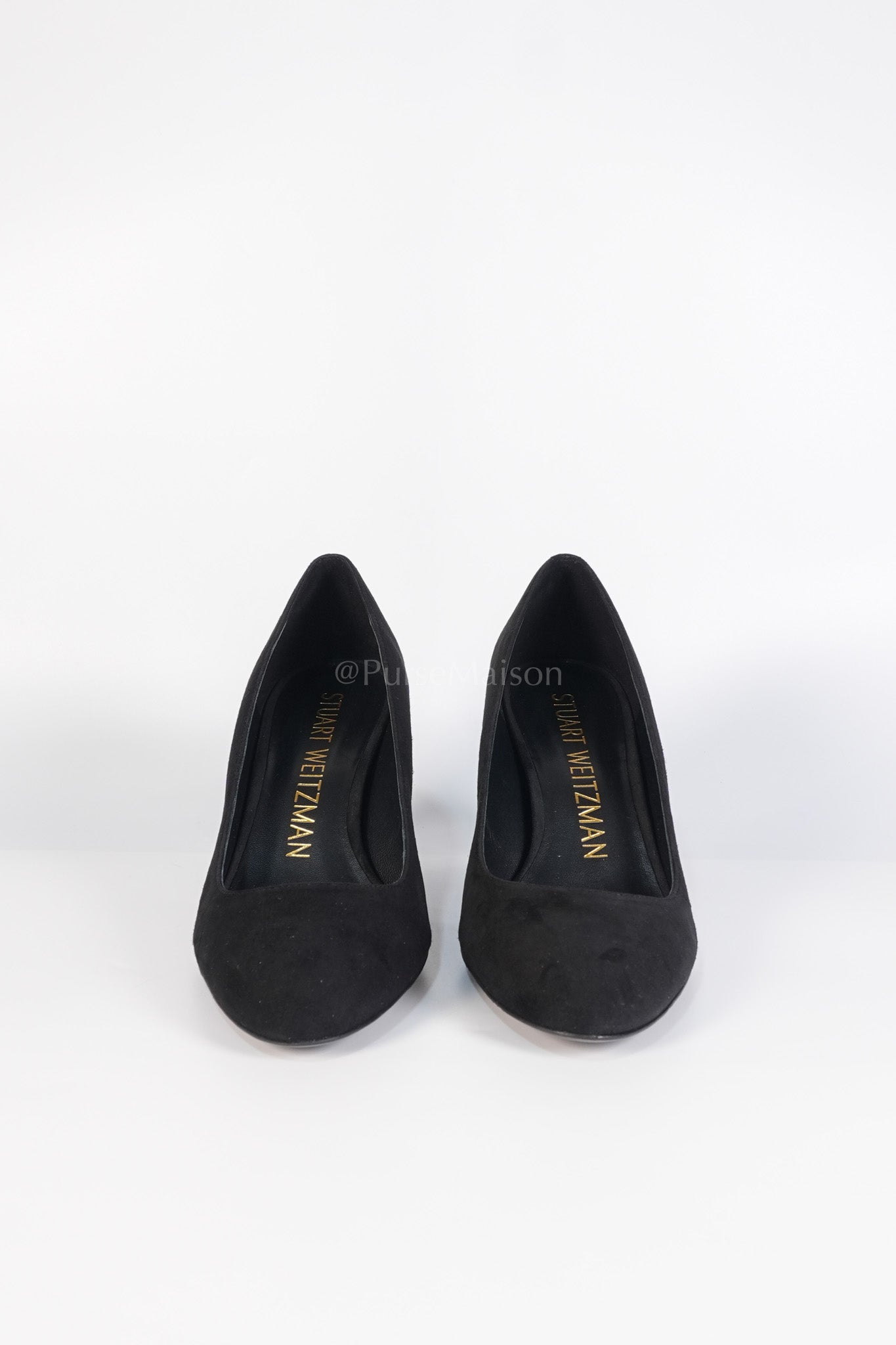 Black Suede Pumps Size 37 EU(23.5cm) | Purse Maison Luxury Bags Shop
