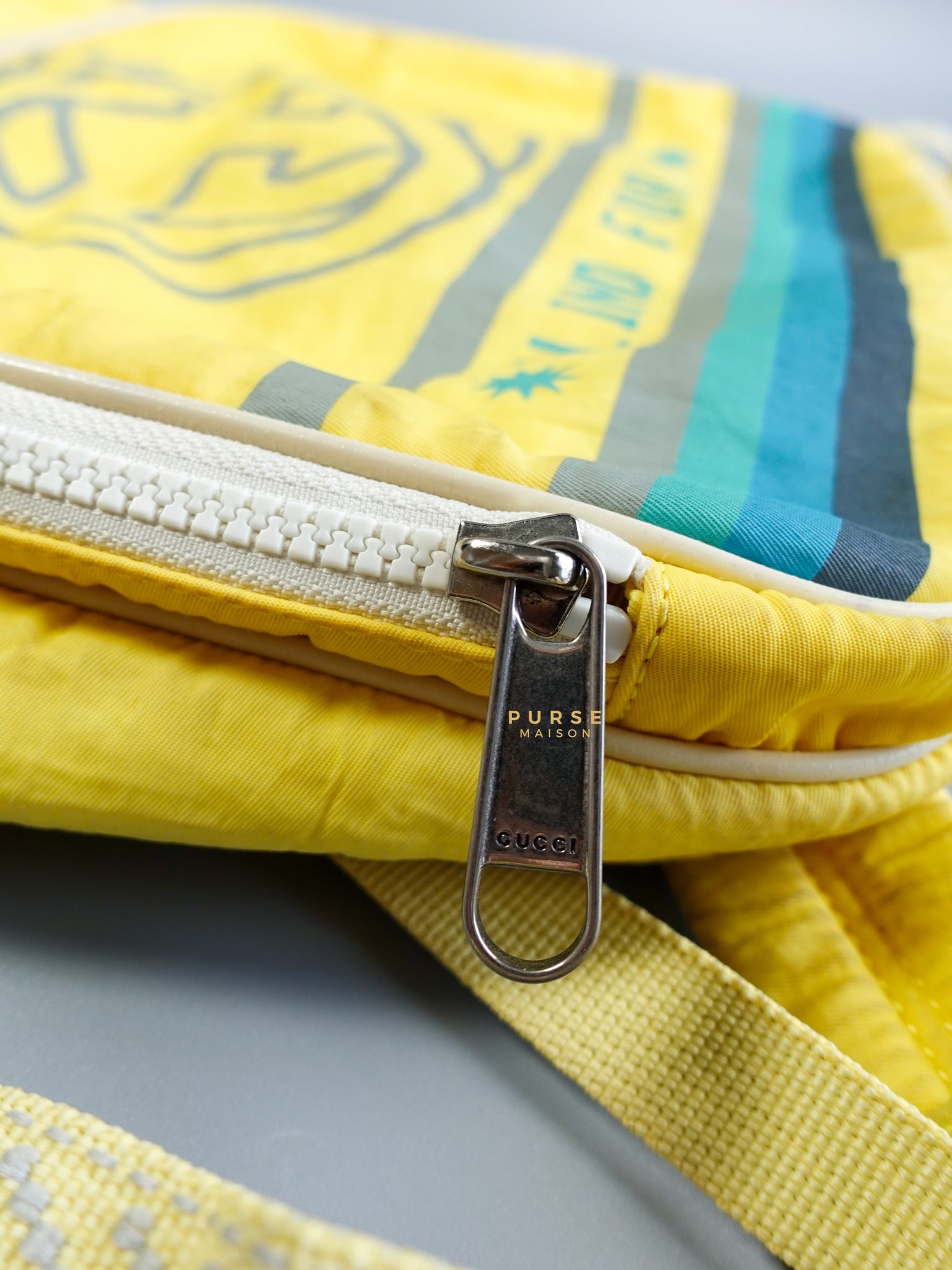 Blind for Love Interlocking GG Logo Yellow Backpack | Purse Maison Luxury Bags Shop
