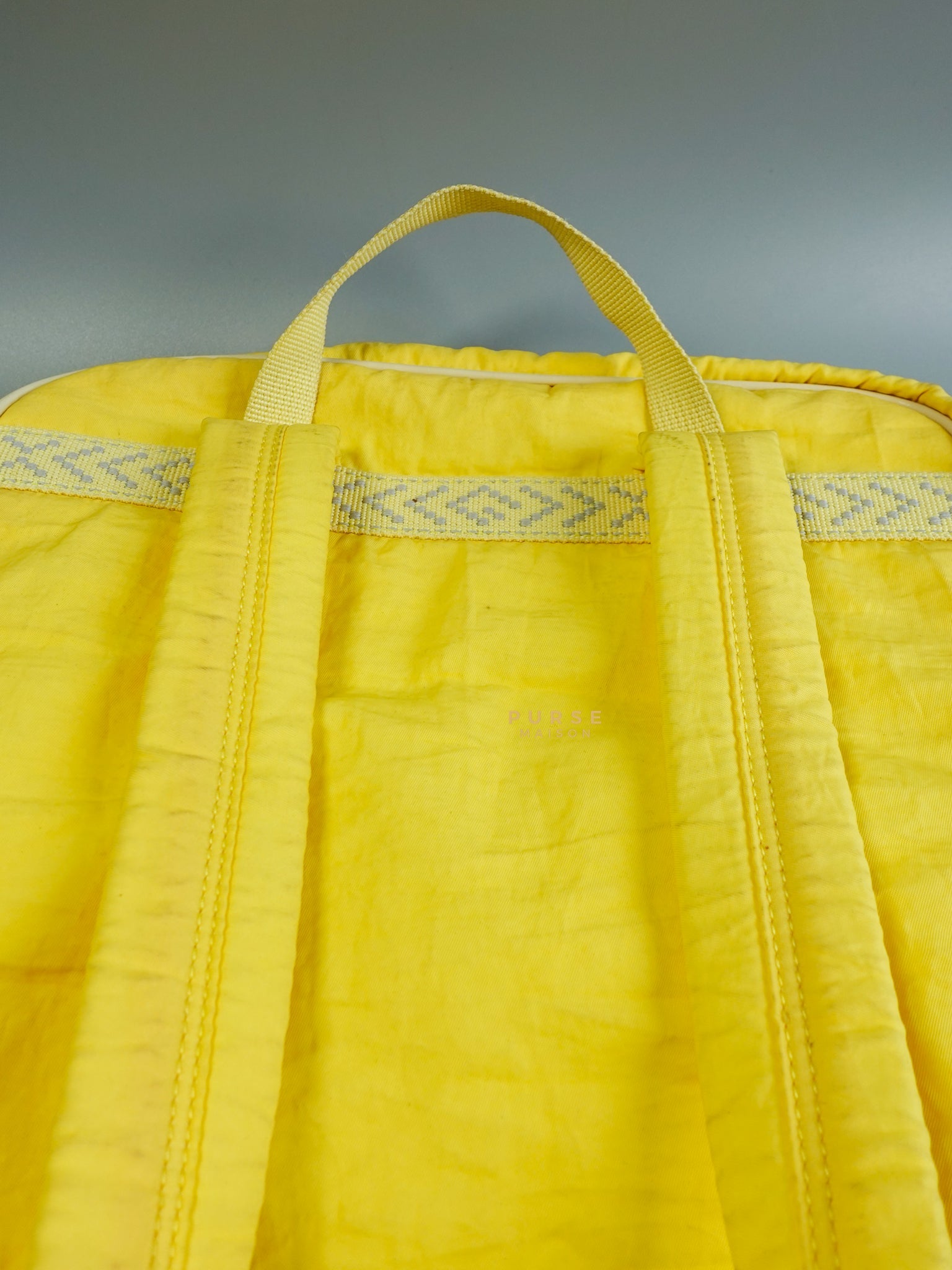 Blind for Love Interlocking GG Logo Yellow Backpack | Purse Maison Luxury Bags Shop