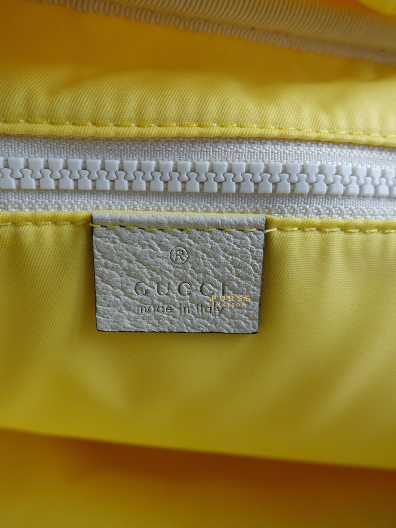 Blind for Love Interlocking GG Logo Yellow Backpack | Purse Maison Luxury Bags Shop