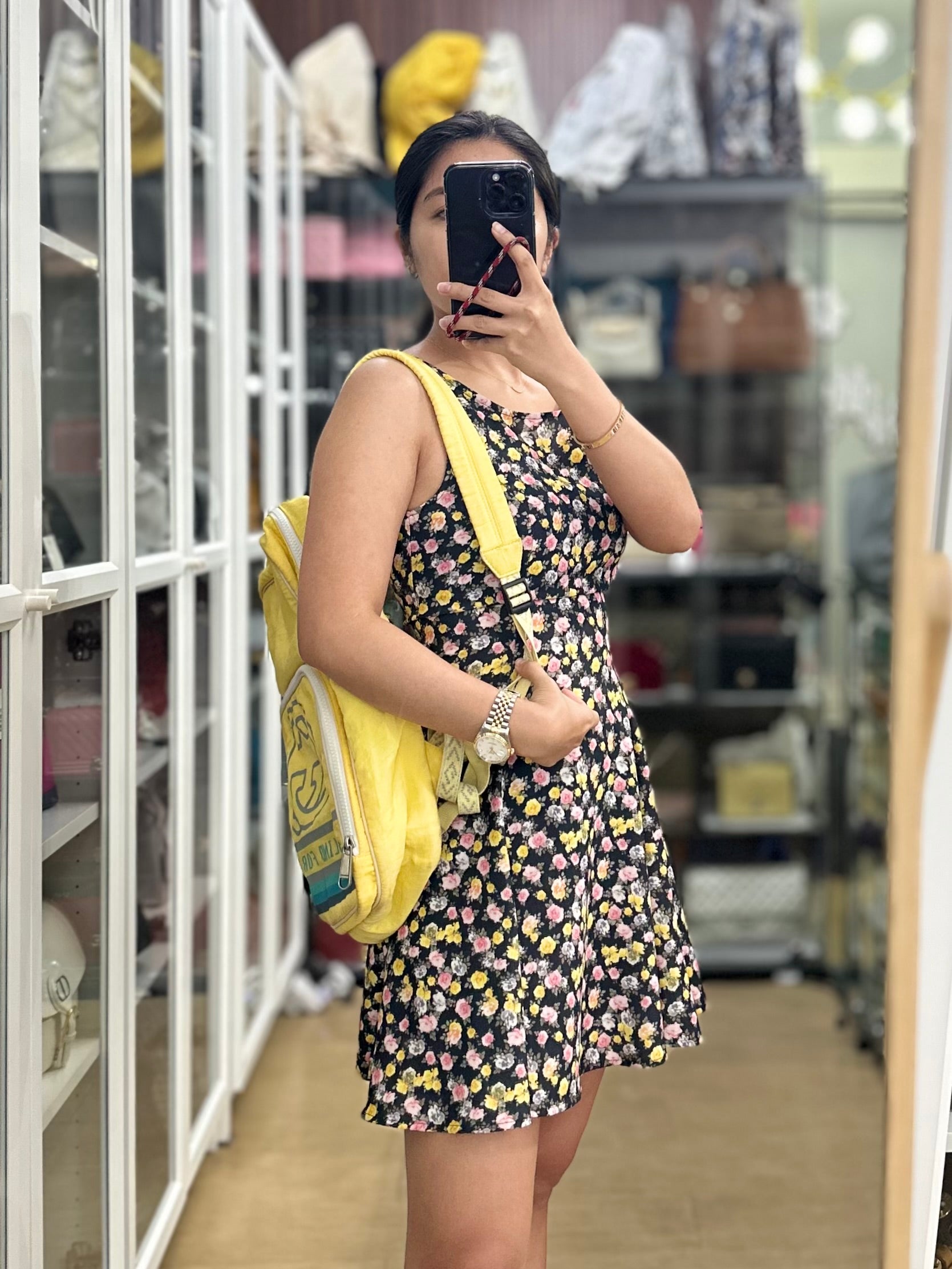 Blind for Love Interlocking GG Logo Yellow Backpack | Purse Maison Luxury Bags Shop