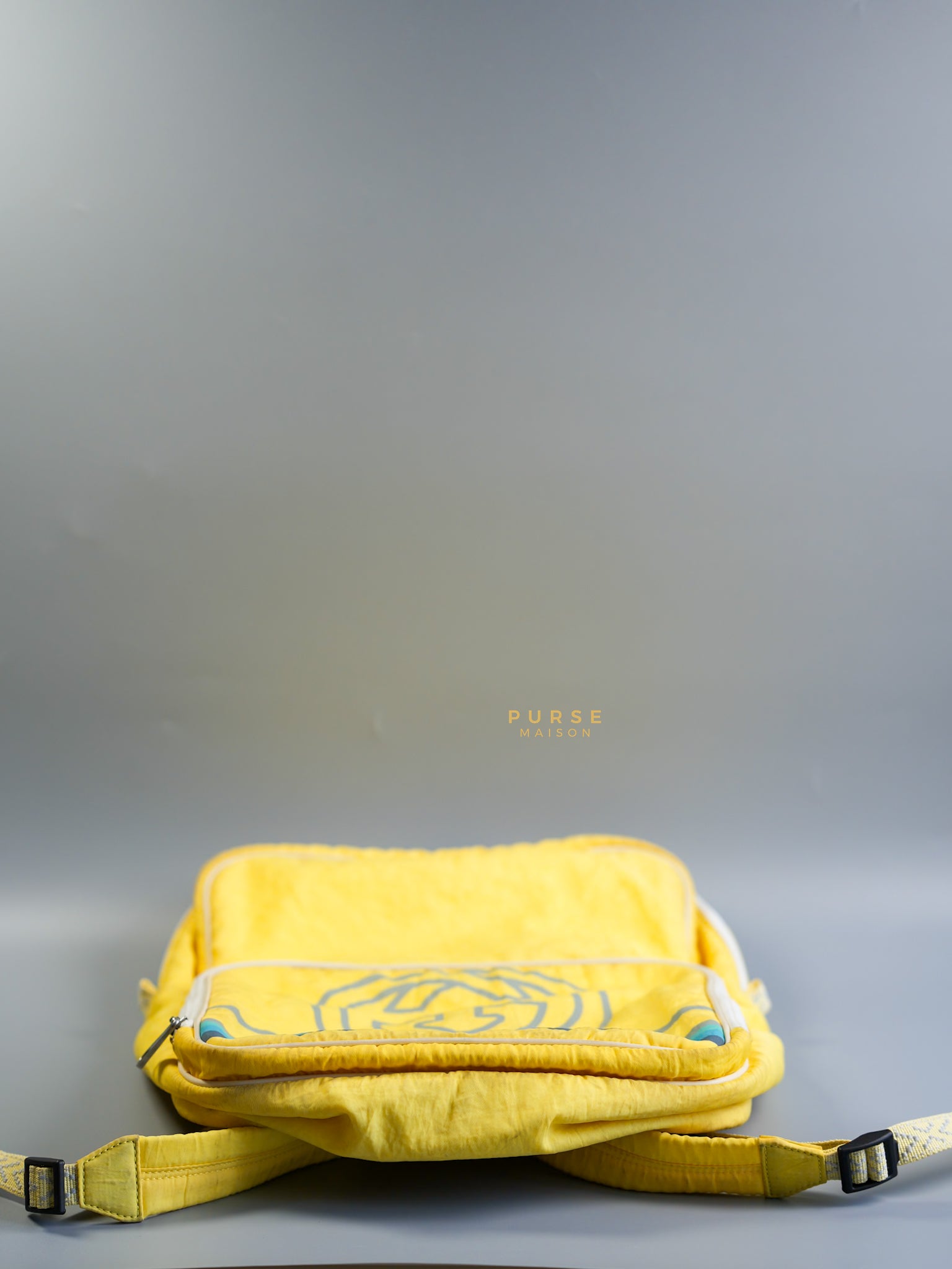 Blind for Love Interlocking GG Logo Yellow Backpack | Purse Maison Luxury Bags Shop