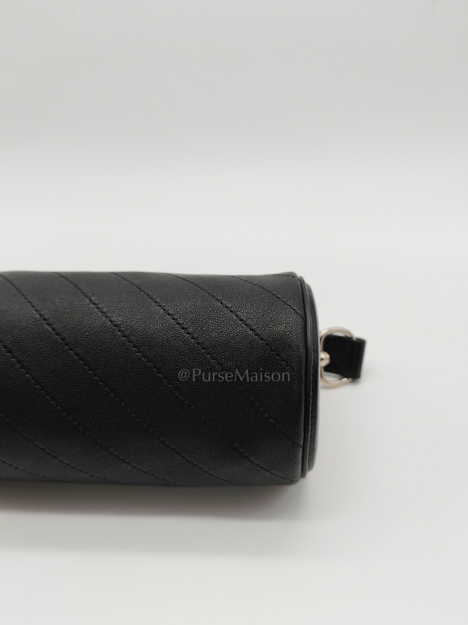Blondie Mini Barrel Bag in Black Calfskin Leather Shoulder Bag | Purse Maison Luxury Bags Shop