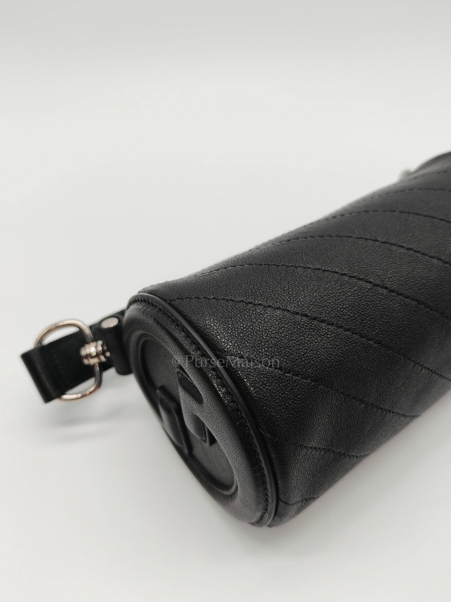 Blondie Mini Barrel Bag in Black Calfskin Leather Shoulder Bag | Purse Maison Luxury Bags Shop