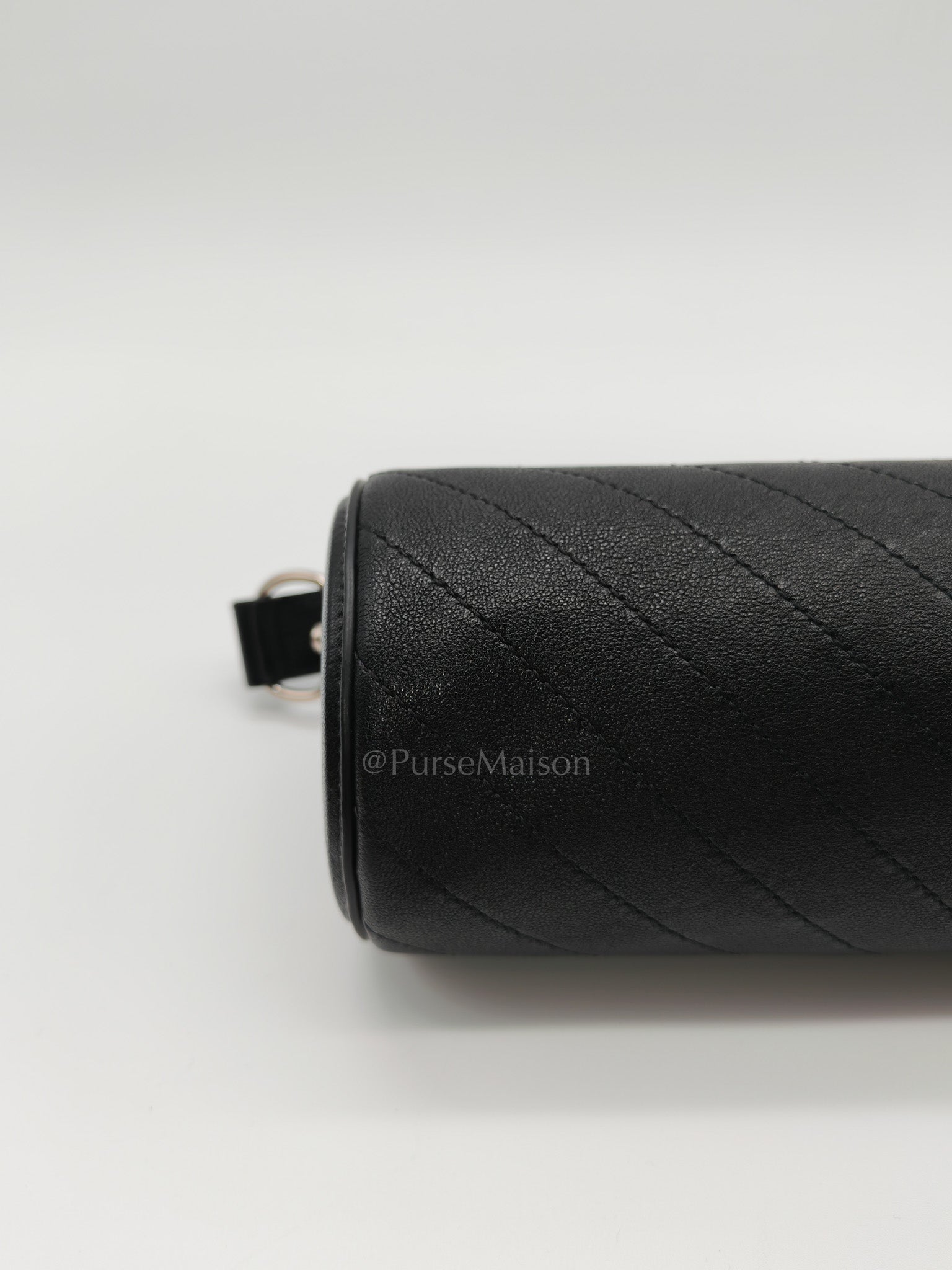 Blondie Mini Barrel Bag in Black Calfskin Leather Shoulder Bag | Purse Maison Luxury Bags Shop