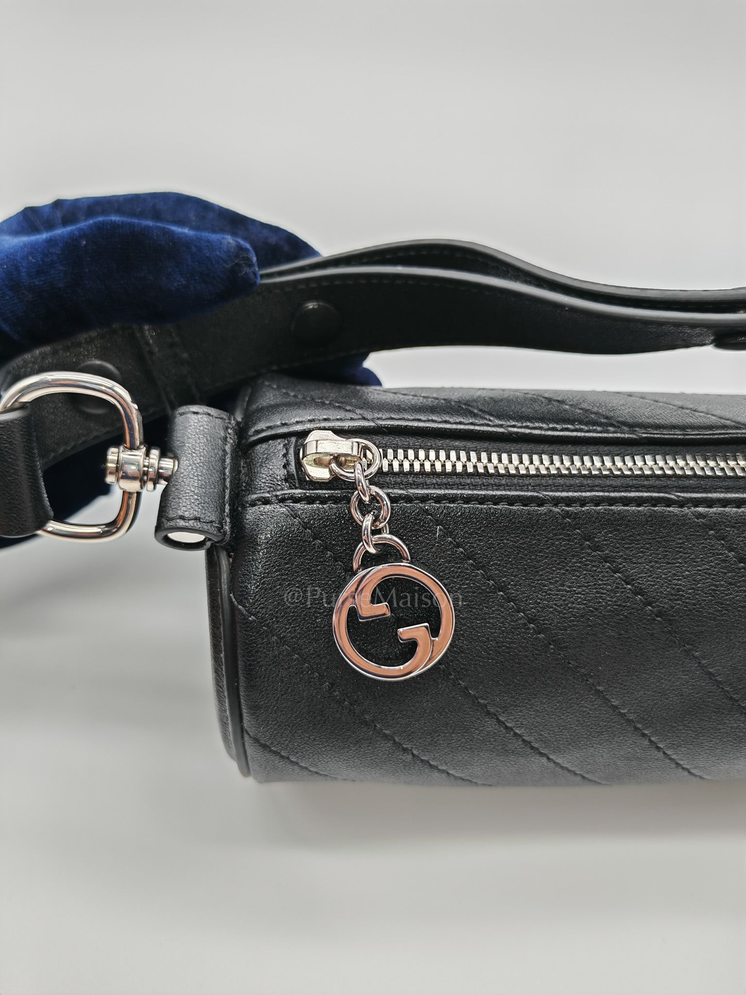 Blondie Mini Barrel Bag in Black Calfskin Leather Shoulder Bag | Purse Maison Luxury Bags Shop