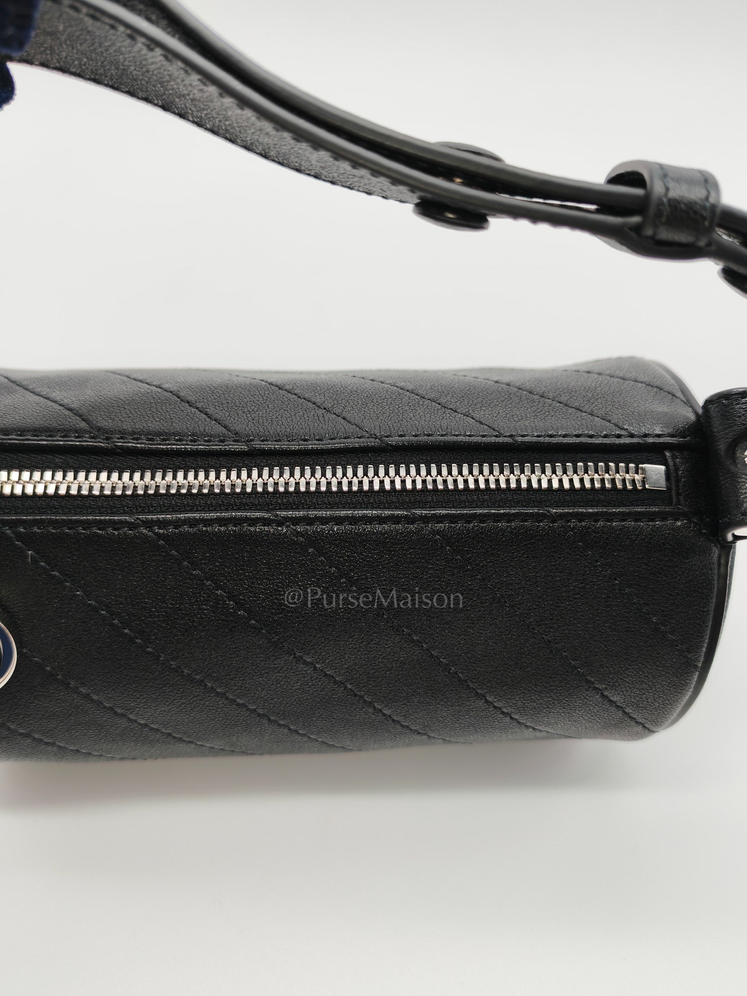 Blondie Mini Barrel Bag in Black Calfskin Leather Shoulder Bag | Purse Maison Luxury Bags Shop