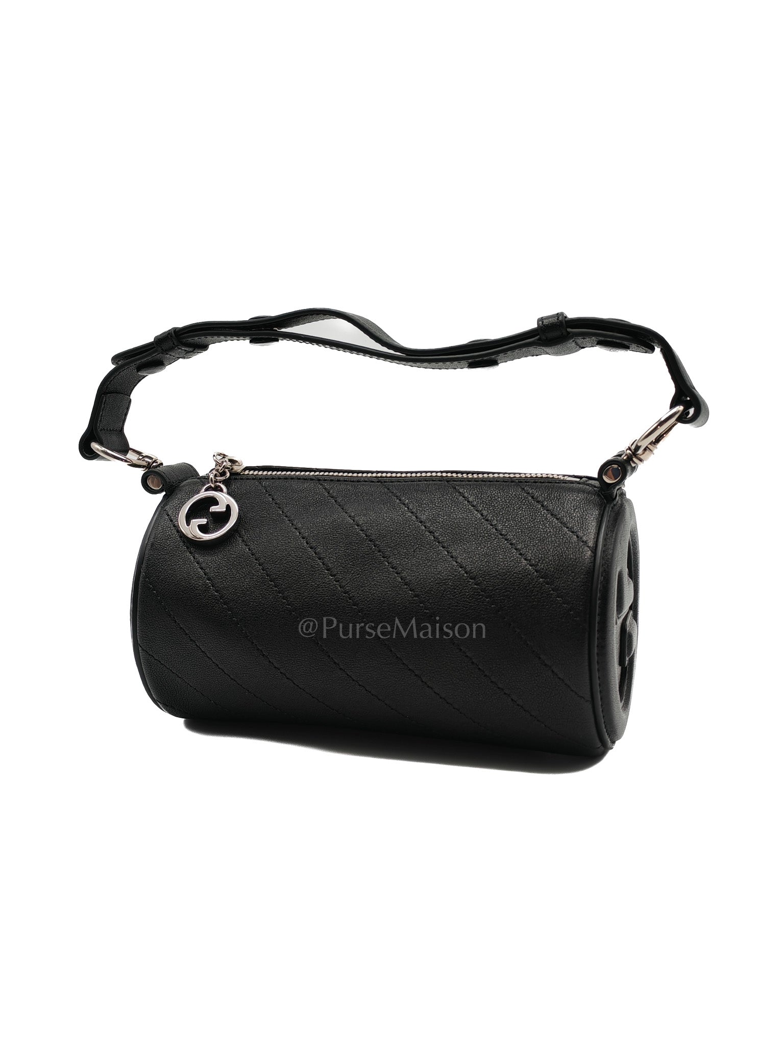 Blondie Mini Barrel Bag in Black Calfskin Leather Shoulder Bag | Purse Maison Luxury Bags Shop