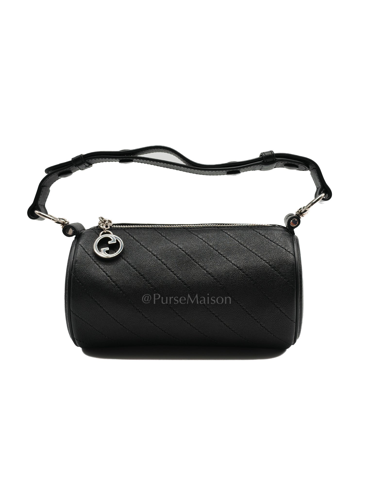 Blondie Mini Barrel Bag in Black Calfskin Leather Shoulder Bag | Purse Maison Luxury Bags Shop