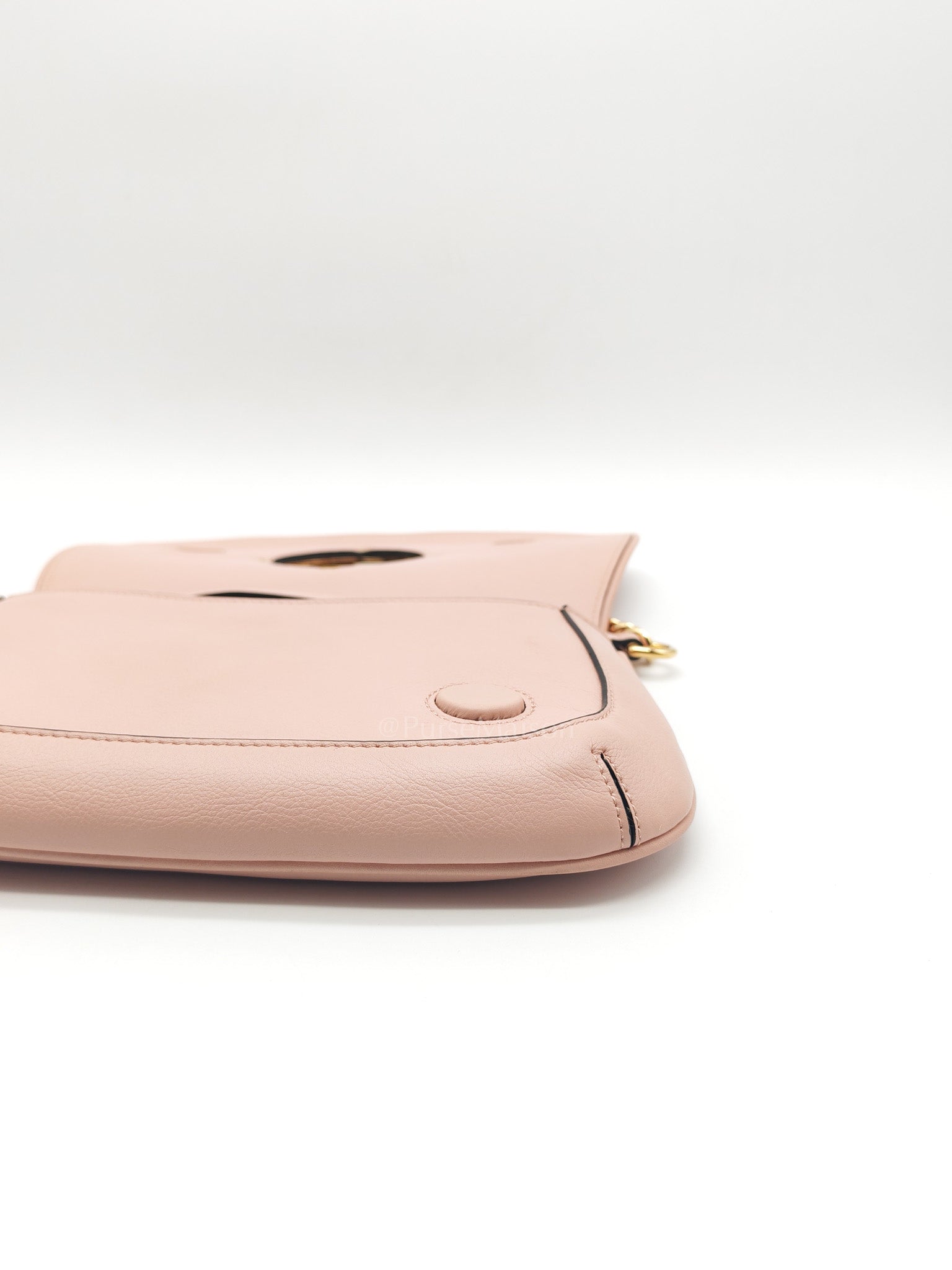 Blondie Shoulder Bag in Powder Pink Interlocking G Emblem Calfskin Leather | Purse Maison Luxury Bags Shop