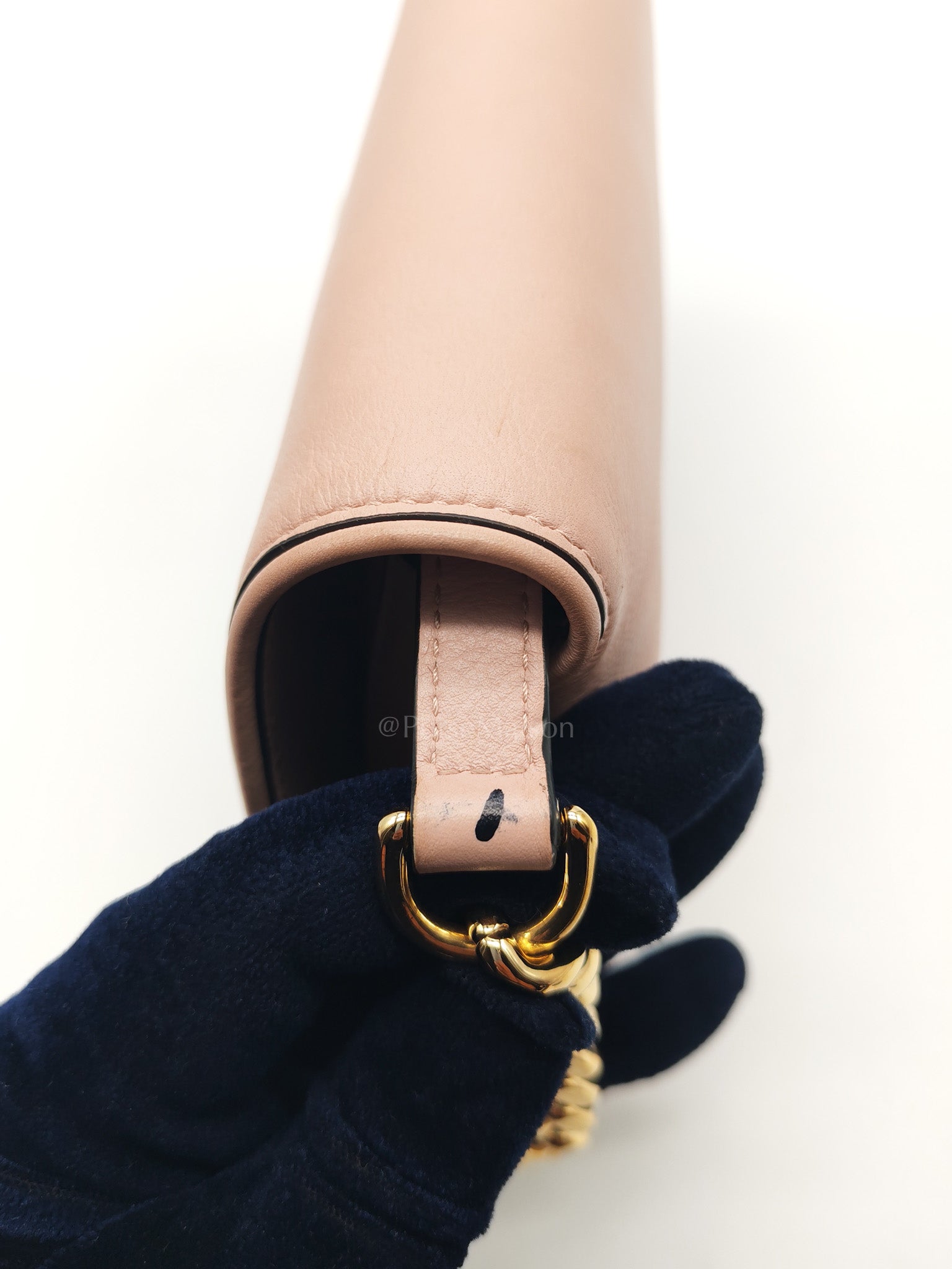Blondie Shoulder Bag in Powder Pink Interlocking G Emblem Calfskin Leather | Purse Maison Luxury Bags Shop