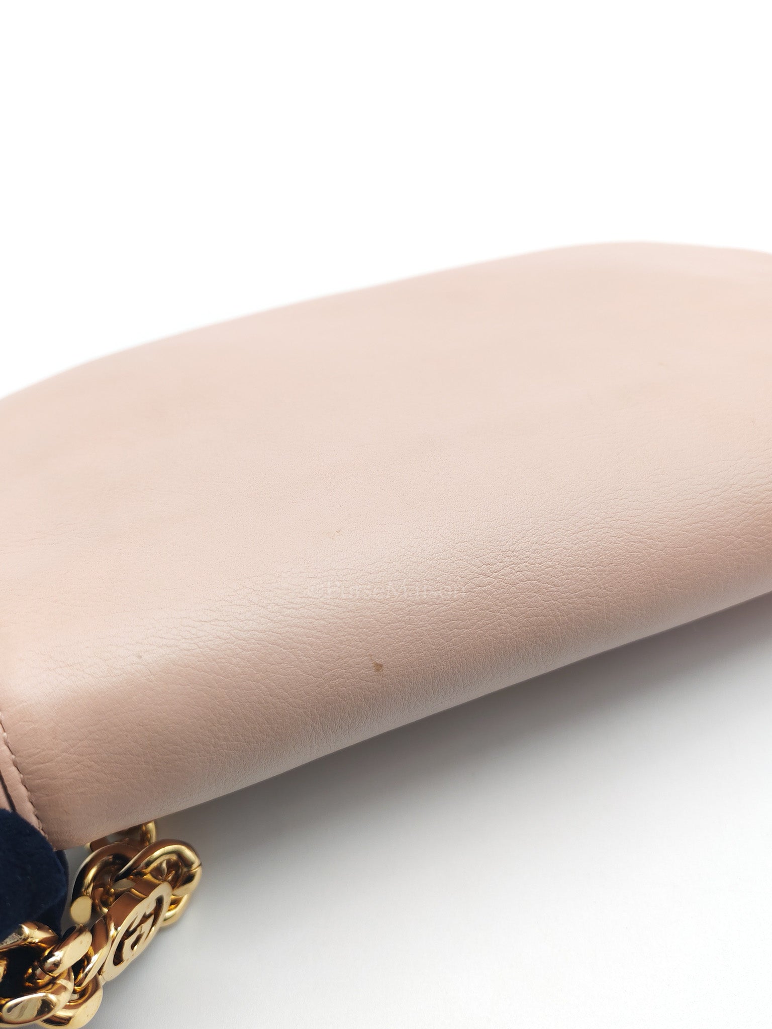 Blondie Shoulder Bag in Powder Pink Interlocking G Emblem Calfskin Leather | Purse Maison Luxury Bags Shop