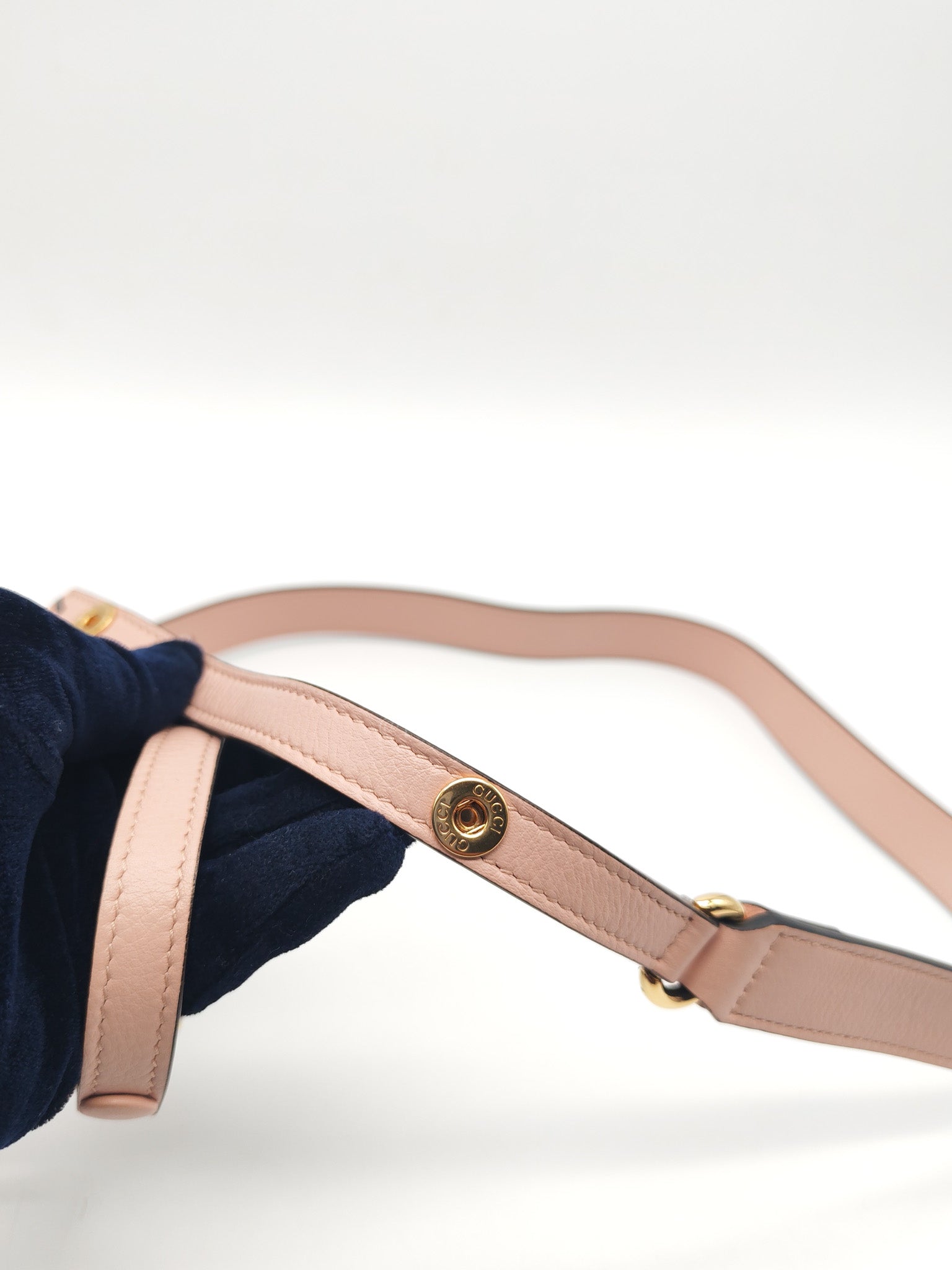 Blondie Shoulder Bag in Powder Pink Interlocking G Emblem Calfskin Leather | Purse Maison Luxury Bags Shop