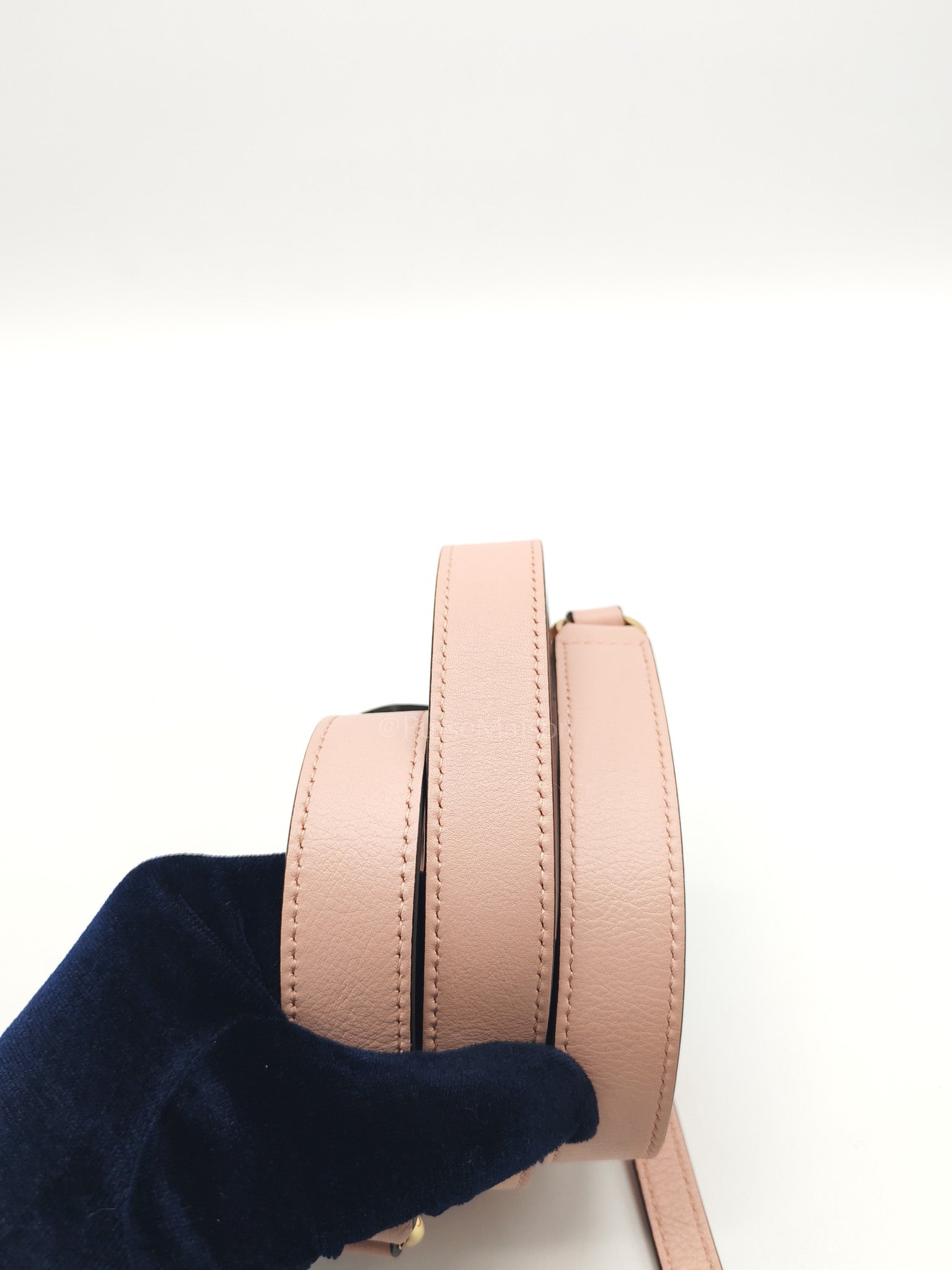 Blondie Shoulder Bag in Powder Pink Interlocking G Emblem Calfskin Leather | Purse Maison Luxury Bags Shop