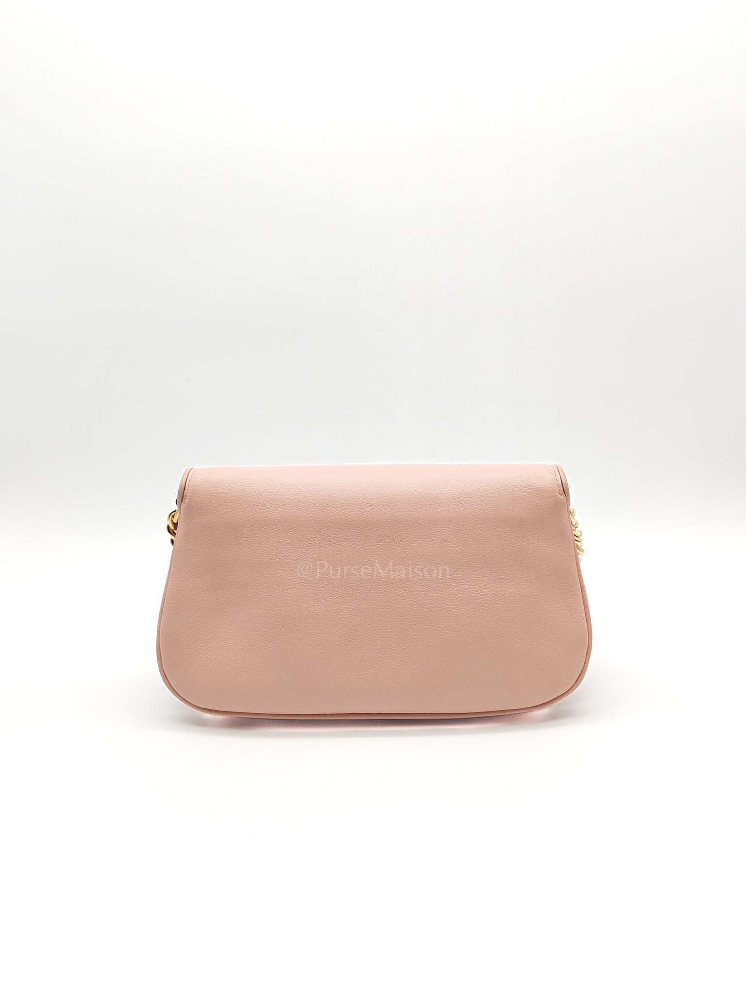 Blondie Shoulder Bag in Powder Pink Interlocking G Emblem Calfskin Leather | Purse Maison Luxury Bags Shop