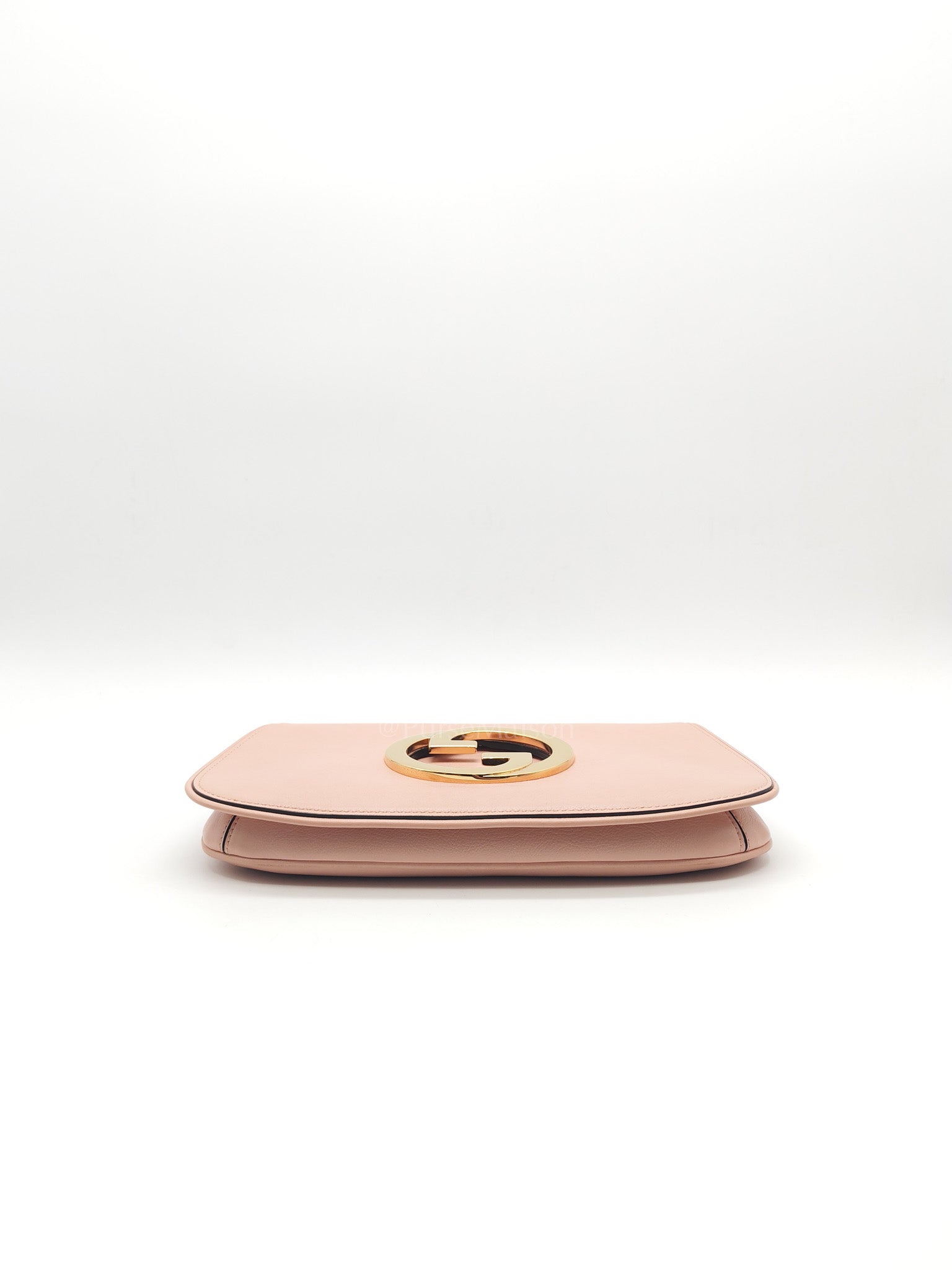 Blondie Shoulder Bag in Powder Pink Interlocking G Emblem Calfskin Leather | Purse Maison Luxury Bags Shop
