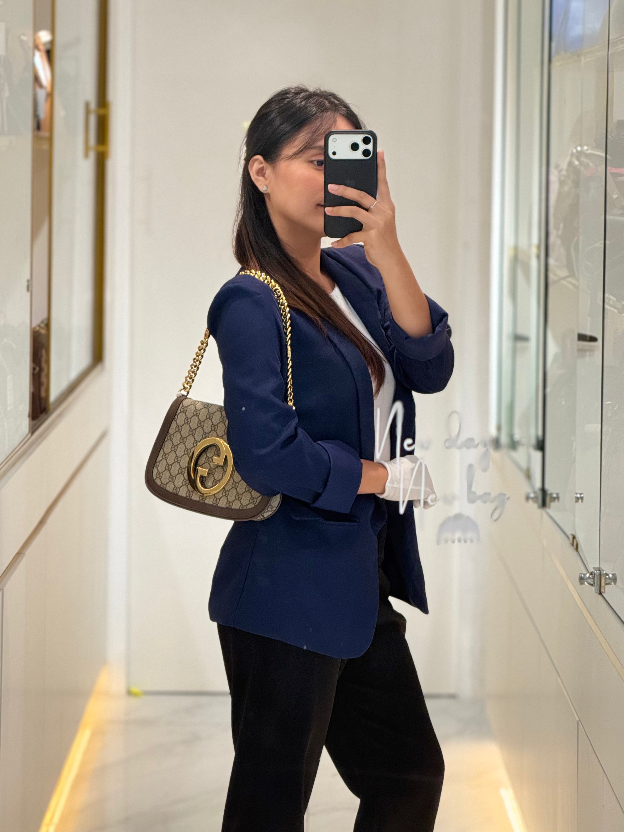 Blondie Shoulder Bag Small in GG Supreme Canvas & Gold Hardware | Purse Maison Luxury Bags Shop