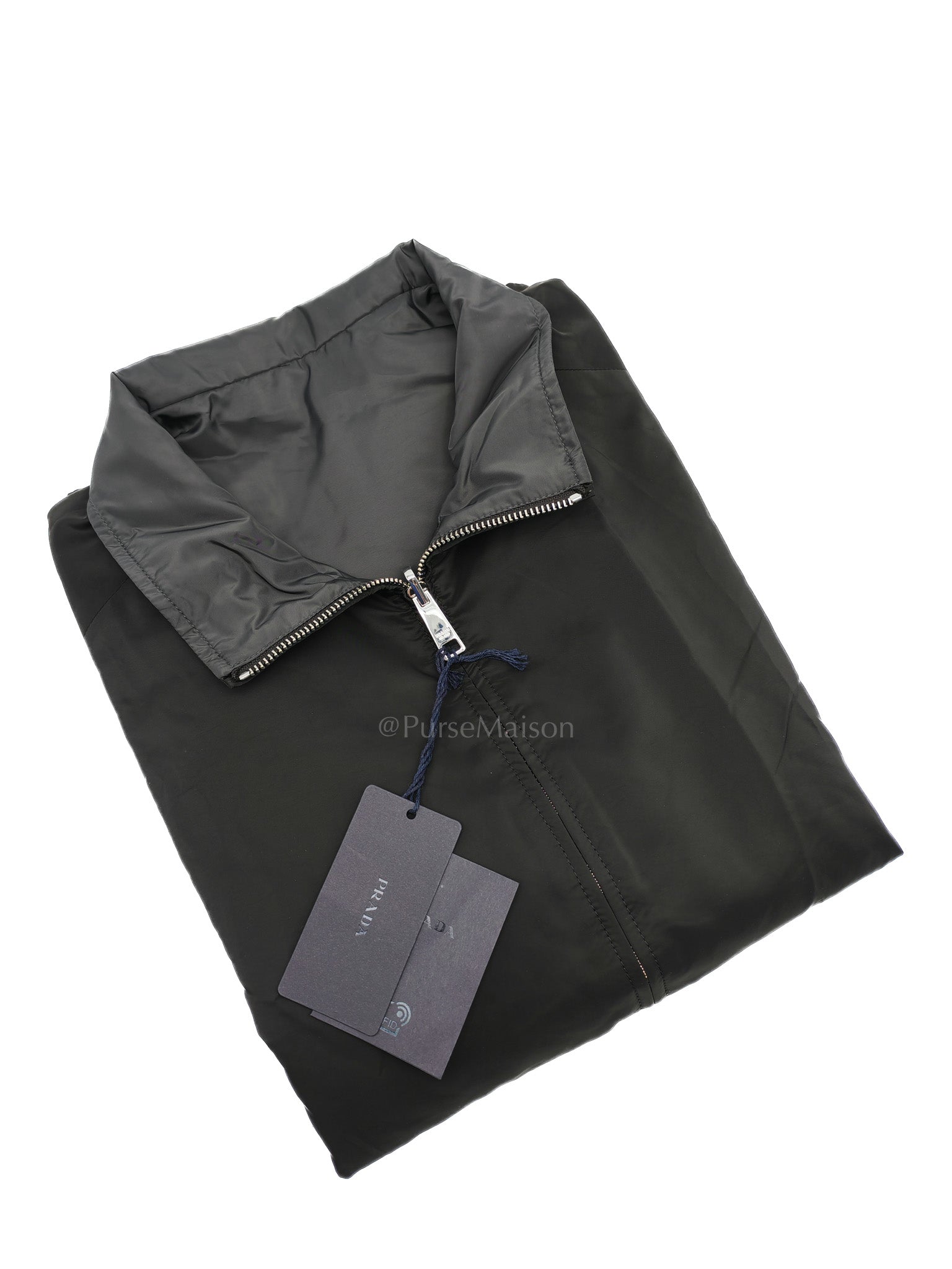 Blouson Reversible Black Nylon Jacket Size 50 | Purse Maison Luxury Bags Shop